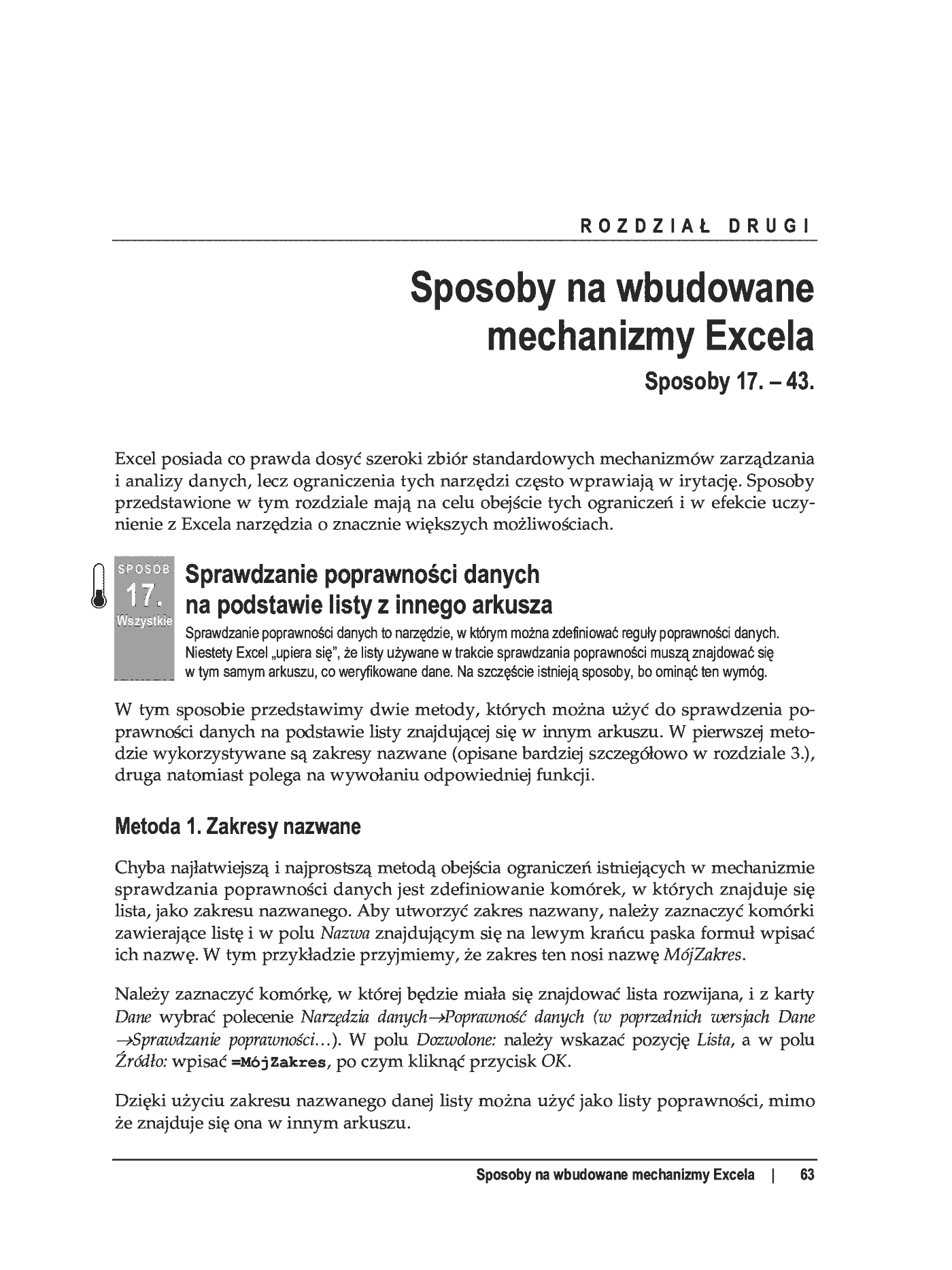 Fragment „100 sposobów na Excel 2007 PL. Tworzenie funkcjonalnych arkuszy” — strona 7 z 60