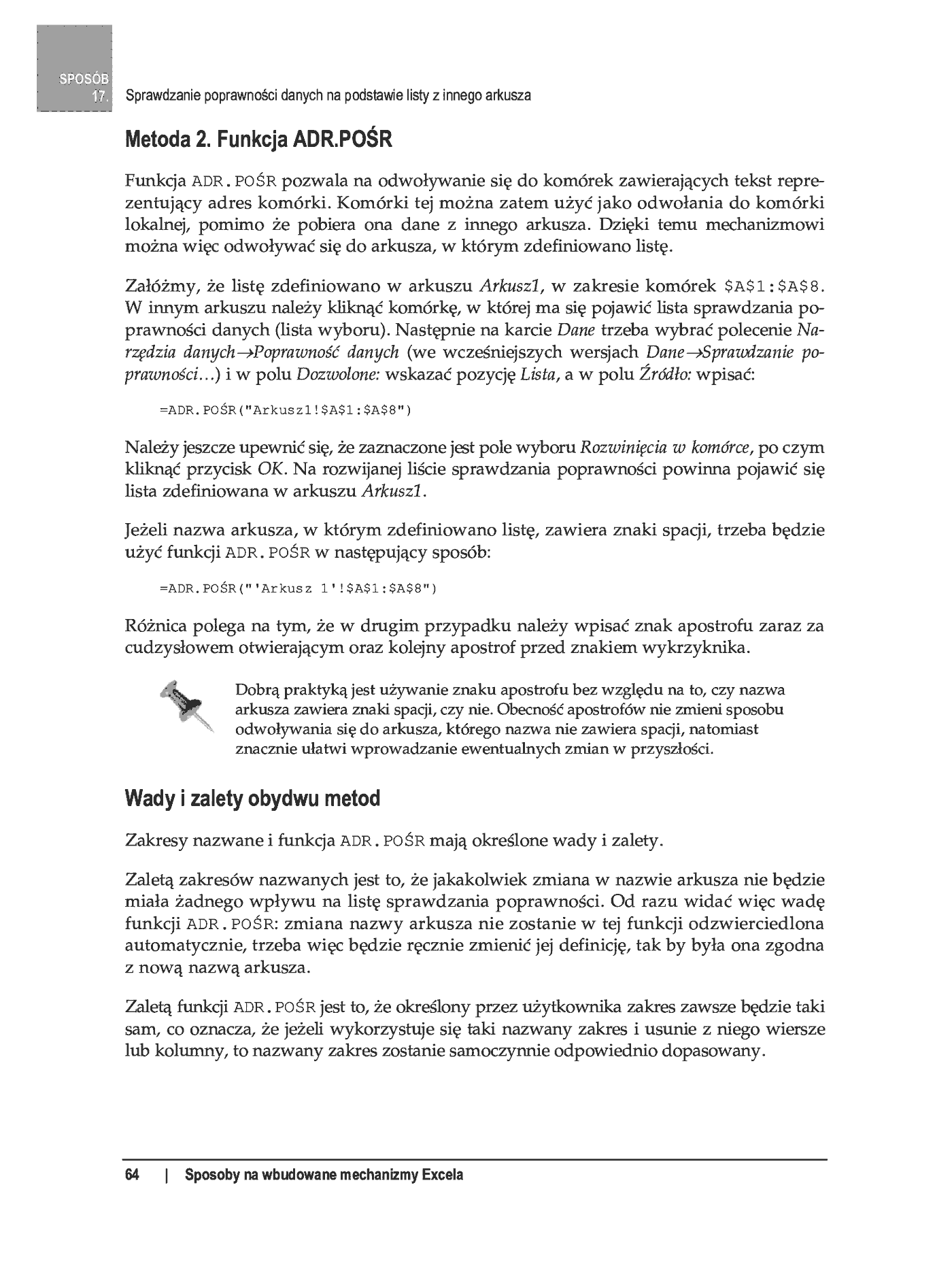 Fragment „100 sposobów na Excel 2007 PL. Tworzenie funkcjonalnych arkuszy” — strona 8 z 60