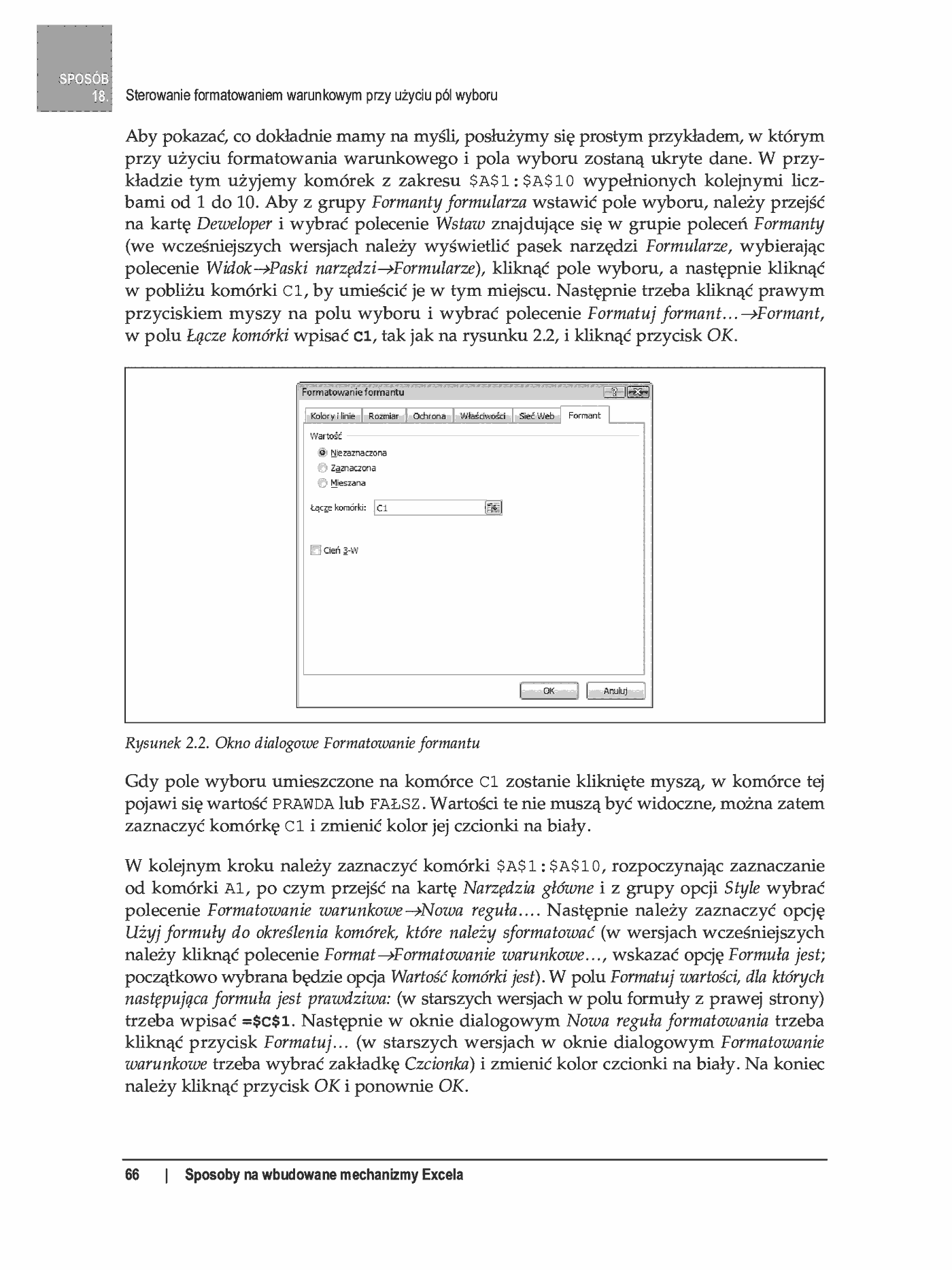 Fragment „100 sposobów na Excel 2007 PL. Tworzenie funkcjonalnych arkuszy” — strona 10 z 60