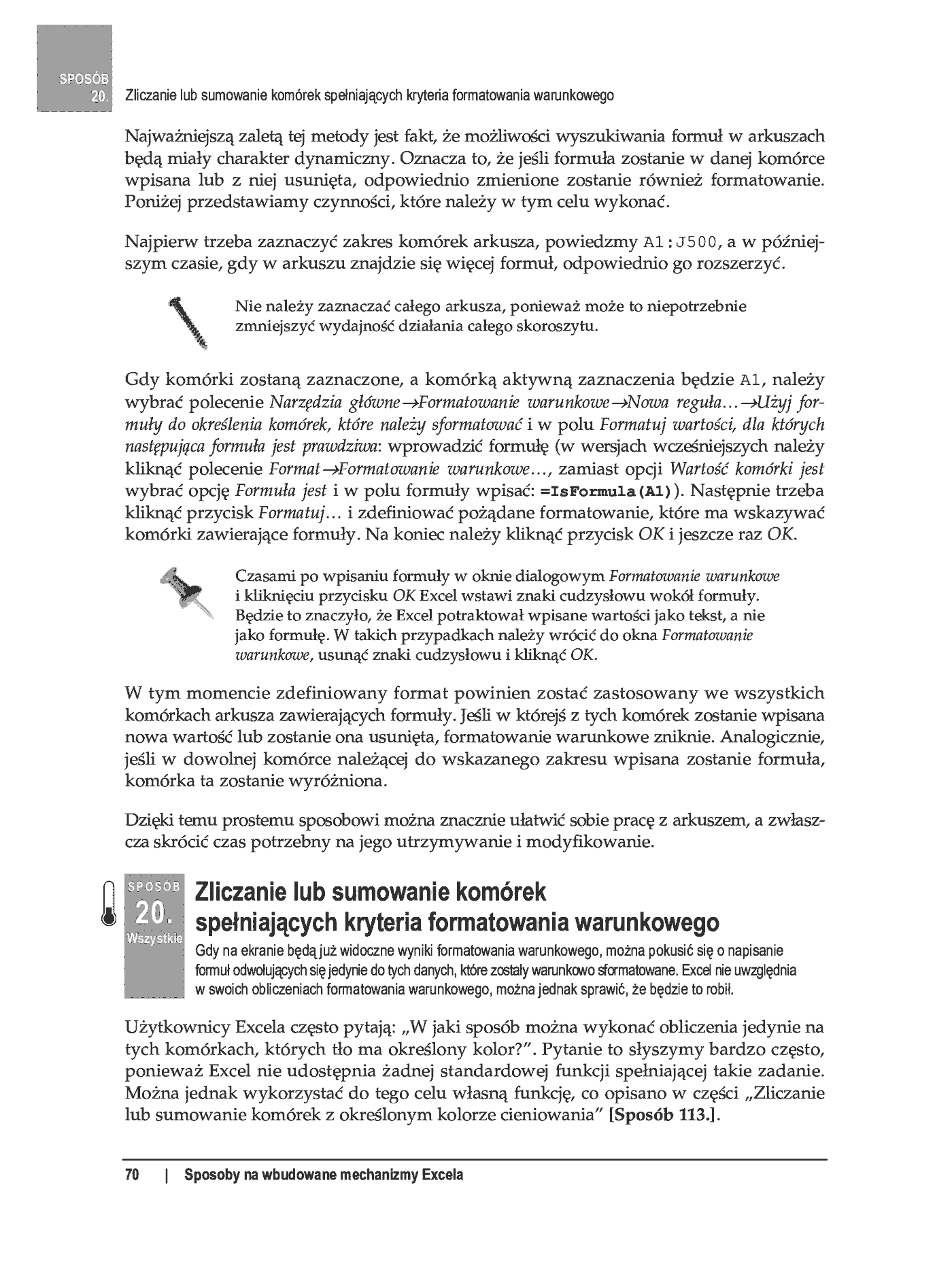 Fragment „100 sposobów na Excel 2007 PL. Tworzenie funkcjonalnych arkuszy” — strona 14 z 60