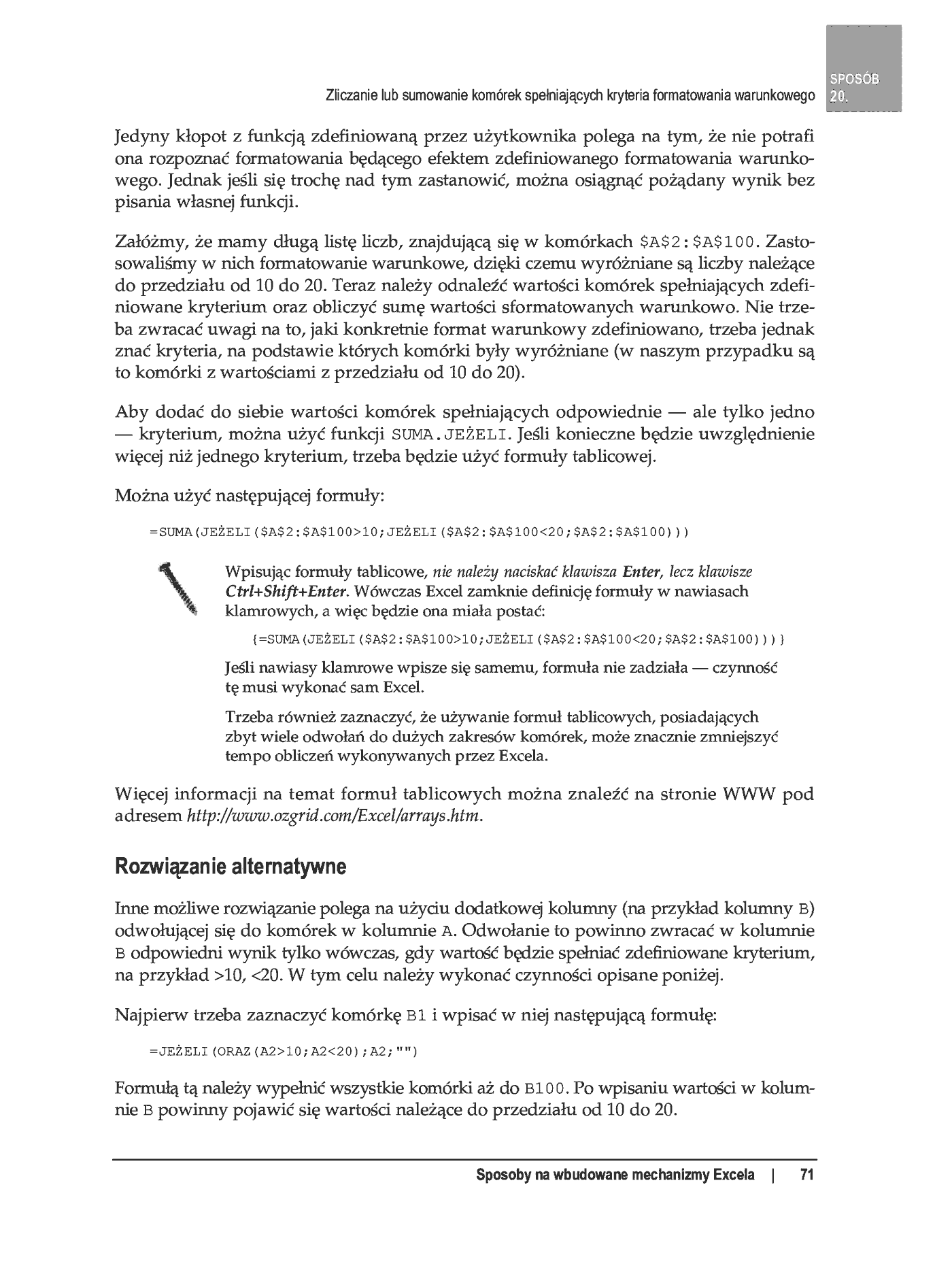 Fragment „100 sposobów na Excel 2007 PL. Tworzenie funkcjonalnych arkuszy” — strona 15 z 60