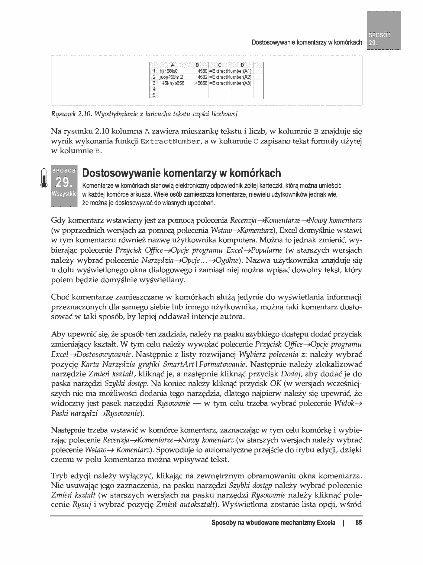 Fragment „100 sposobów na Excel 2007 PL. Tworzenie funkcjonalnych arkuszy” — strona 29 z 60