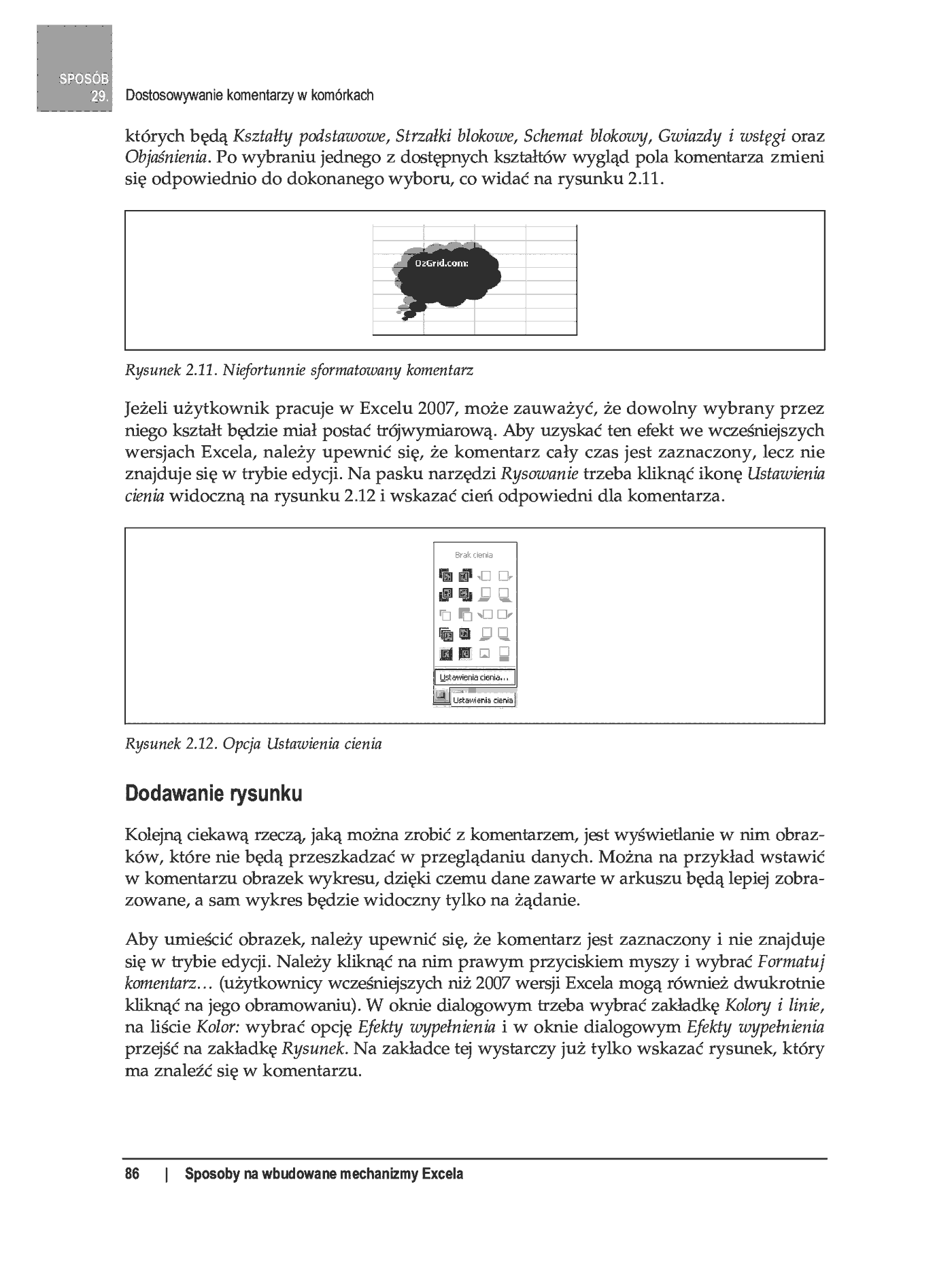 Fragment „100 sposobów na Excel 2007 PL. Tworzenie funkcjonalnych arkuszy” — strona 30 z 60