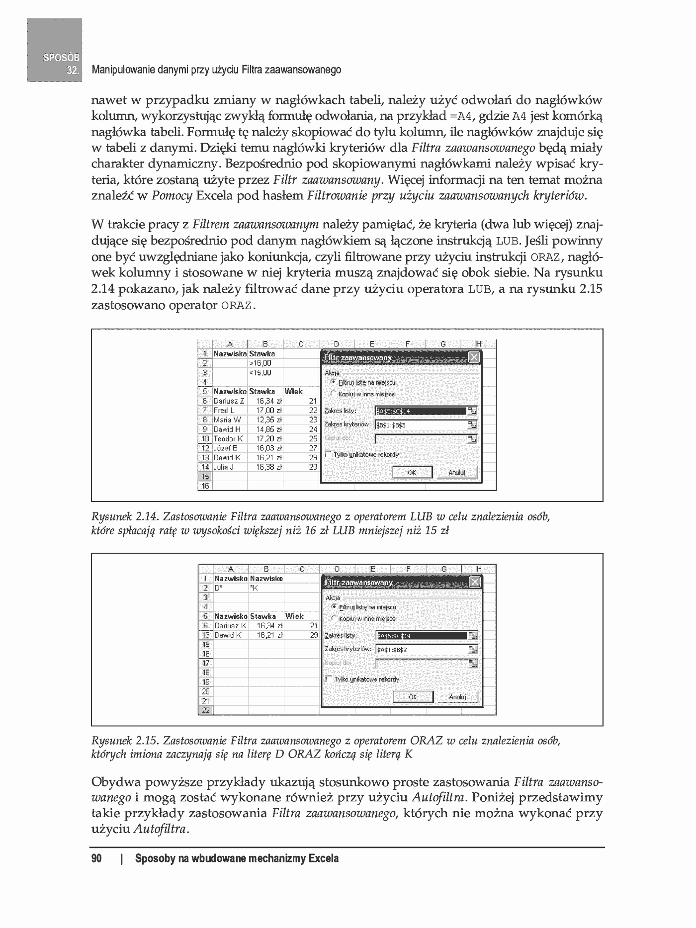 Fragment „100 sposobów na Excel 2007 PL. Tworzenie funkcjonalnych arkuszy” — strona 34 z 60