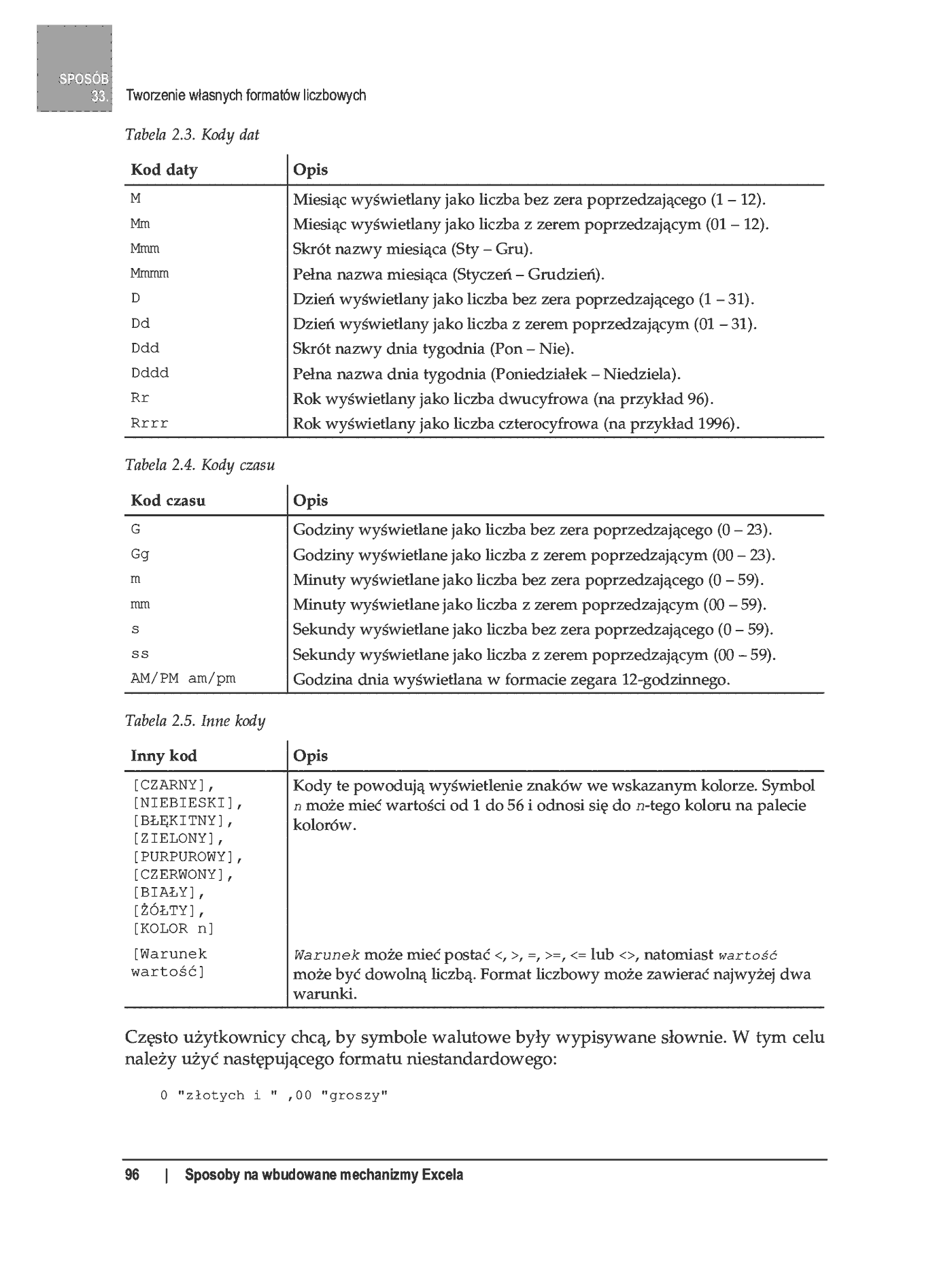 Fragment „100 sposobów na Excel 2007 PL. Tworzenie funkcjonalnych arkuszy” — strona 40 z 60