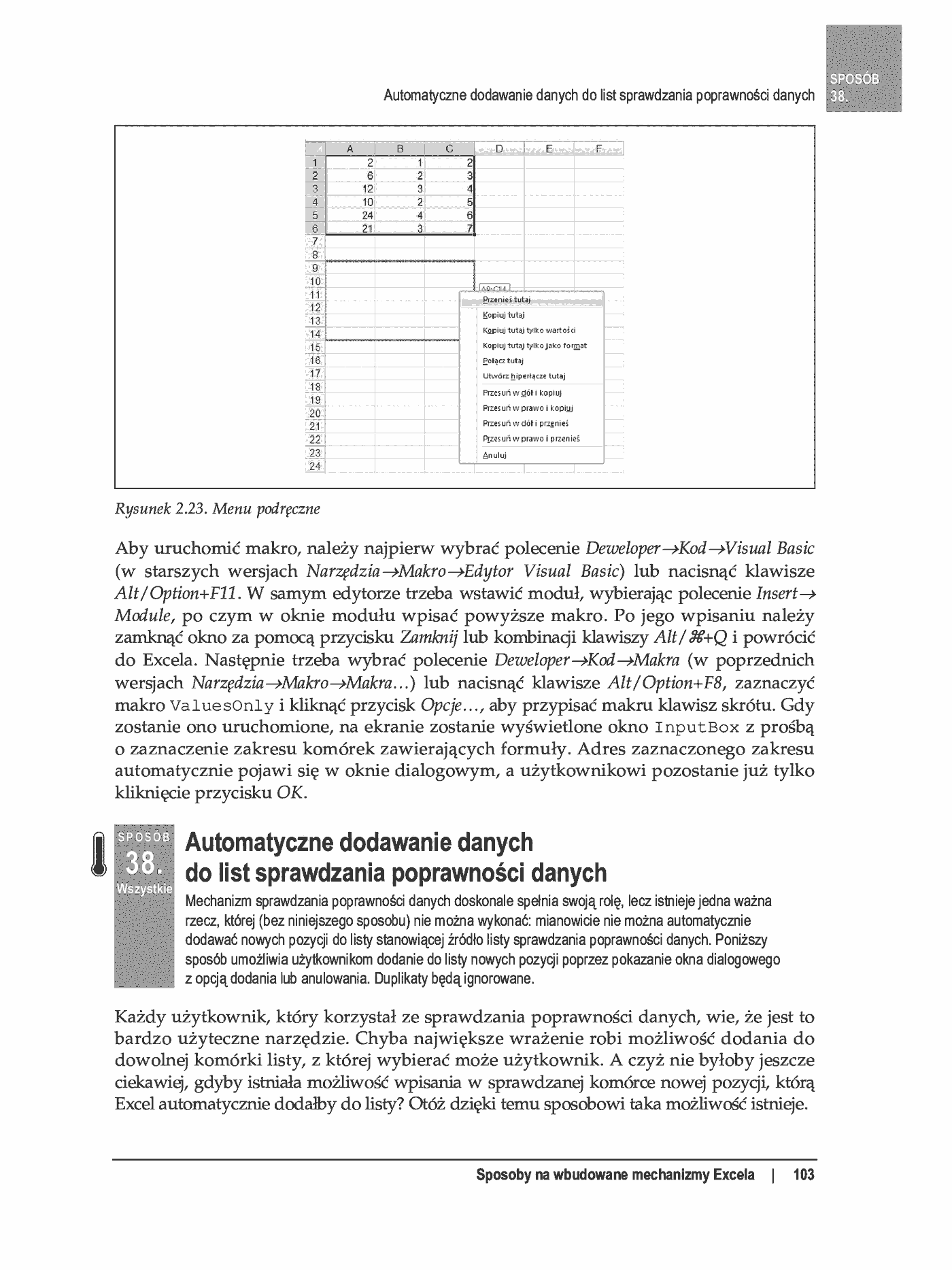 Fragment „100 sposobów na Excel 2007 PL. Tworzenie funkcjonalnych arkuszy” — strona 47 z 60