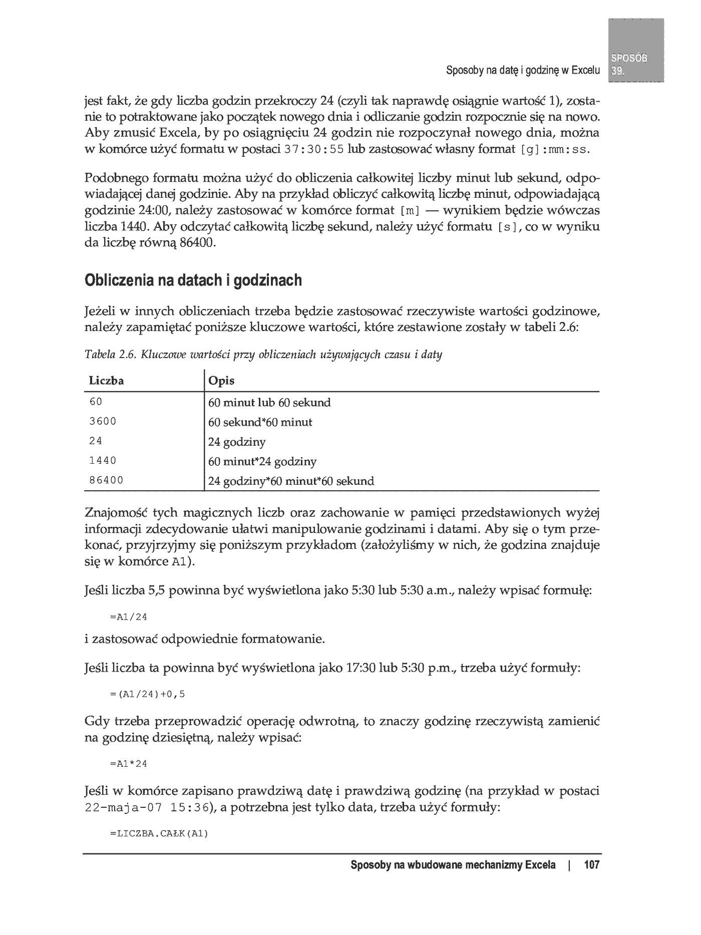 Fragment „100 sposobów na Excel 2007 PL. Tworzenie funkcjonalnych arkuszy” — strona 51 z 60