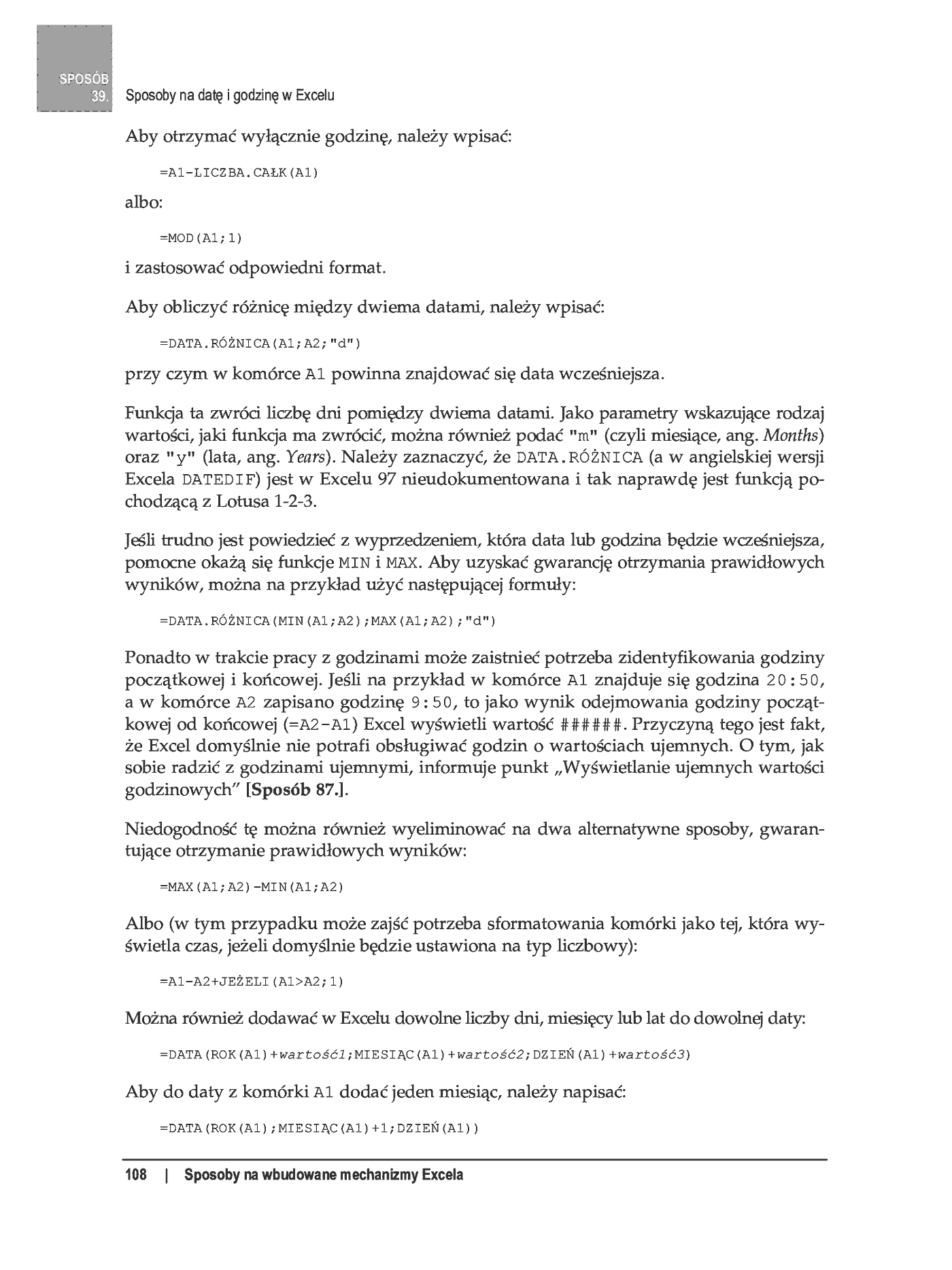 Fragment „100 sposobów na Excel 2007 PL. Tworzenie funkcjonalnych arkuszy” — strona 52 z 60