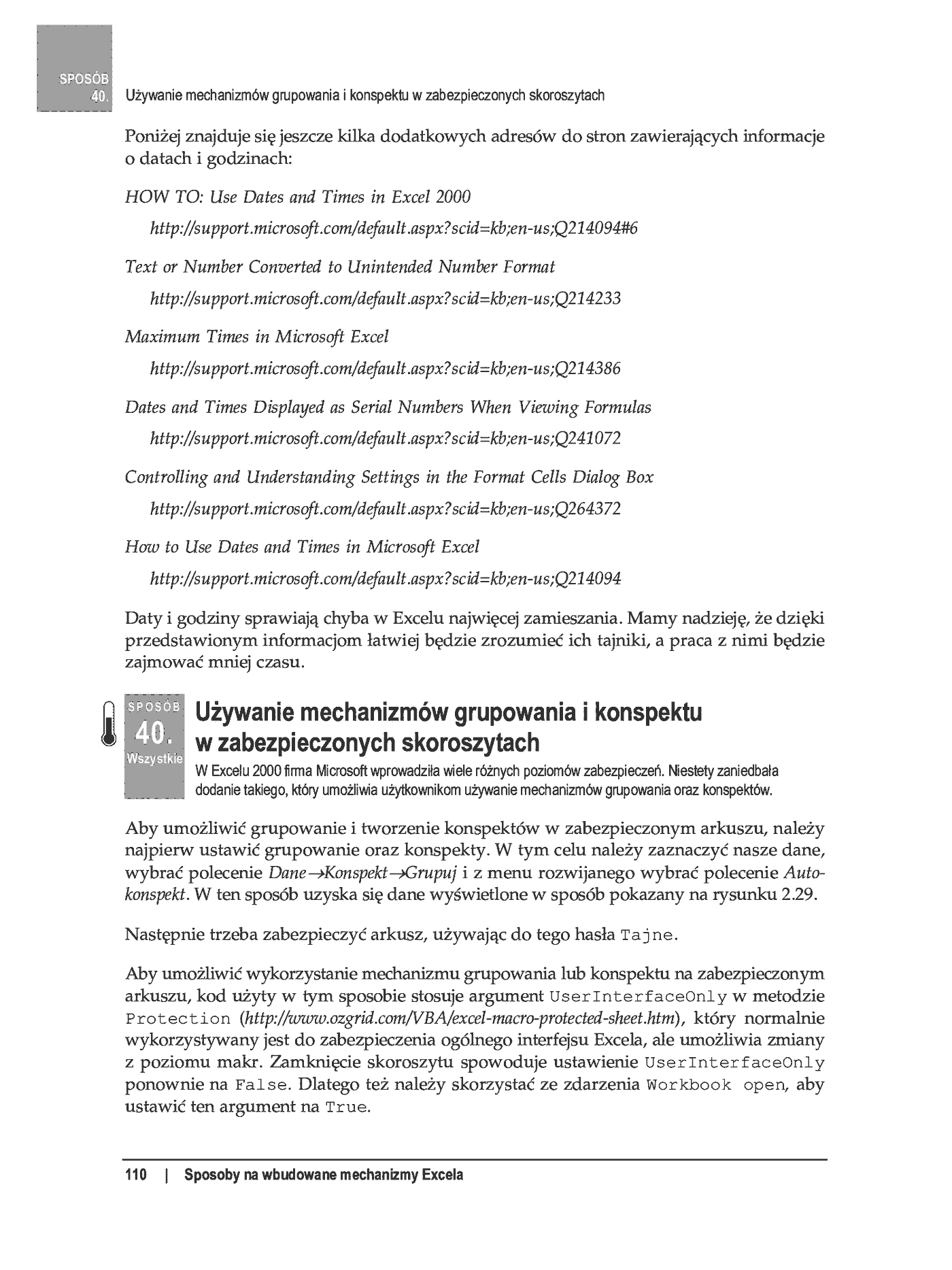 Fragment „100 sposobów na Excel 2007 PL. Tworzenie funkcjonalnych arkuszy” — strona 54 z 60