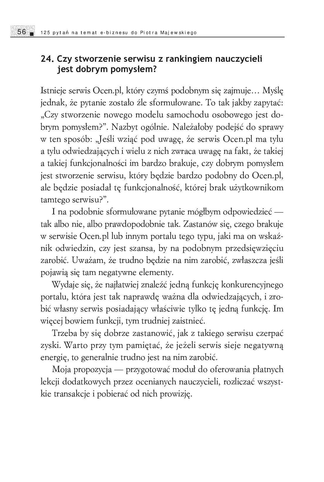 Fragment „125 pytań na temat e-biznesu do Piotra Majewskiego” — strona 5 z 12