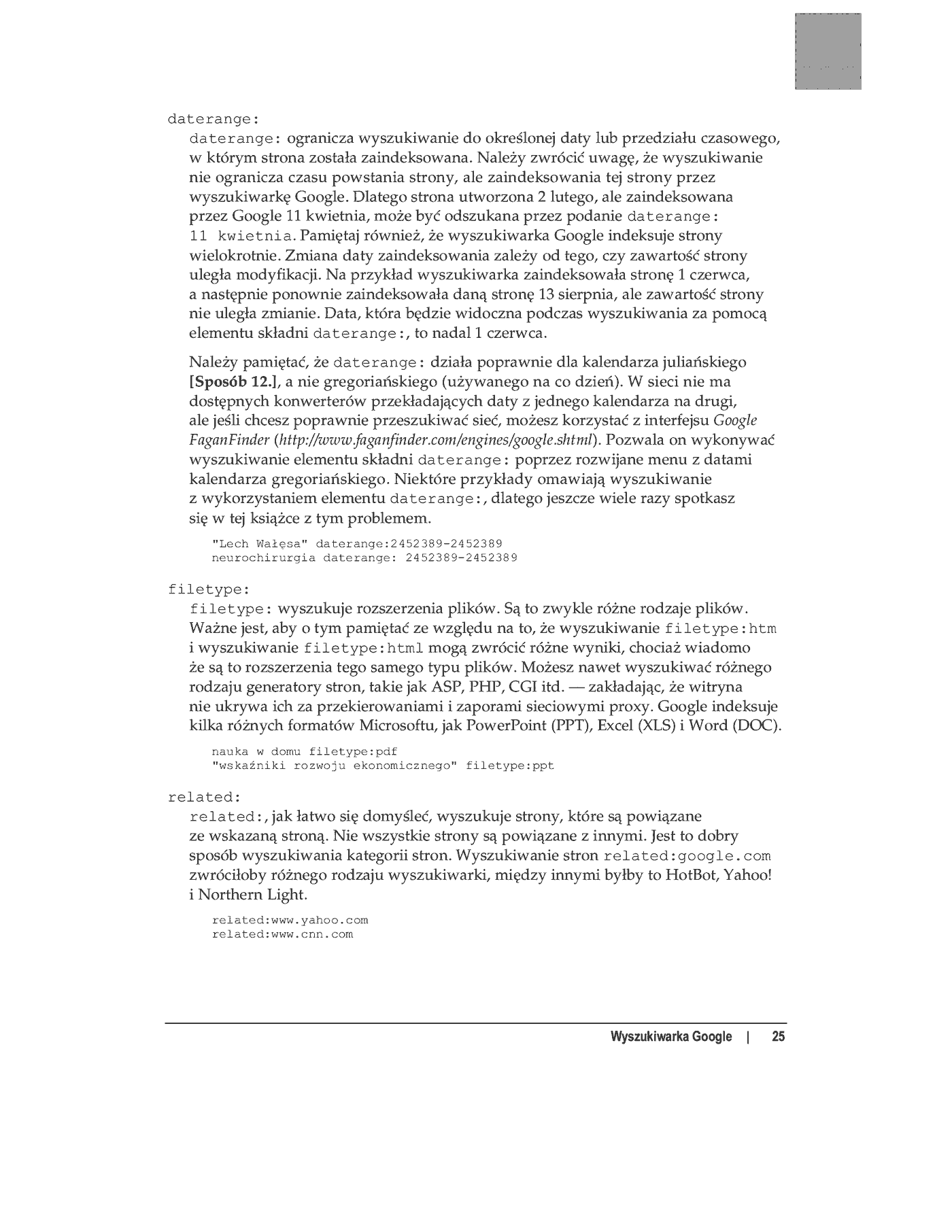 Fragment „100 sposobów na Google” — strona 12 z 77