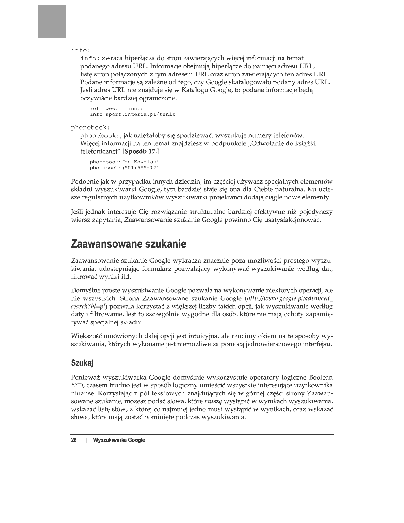 Fragment „100 sposobów na Google” — strona 13 z 77