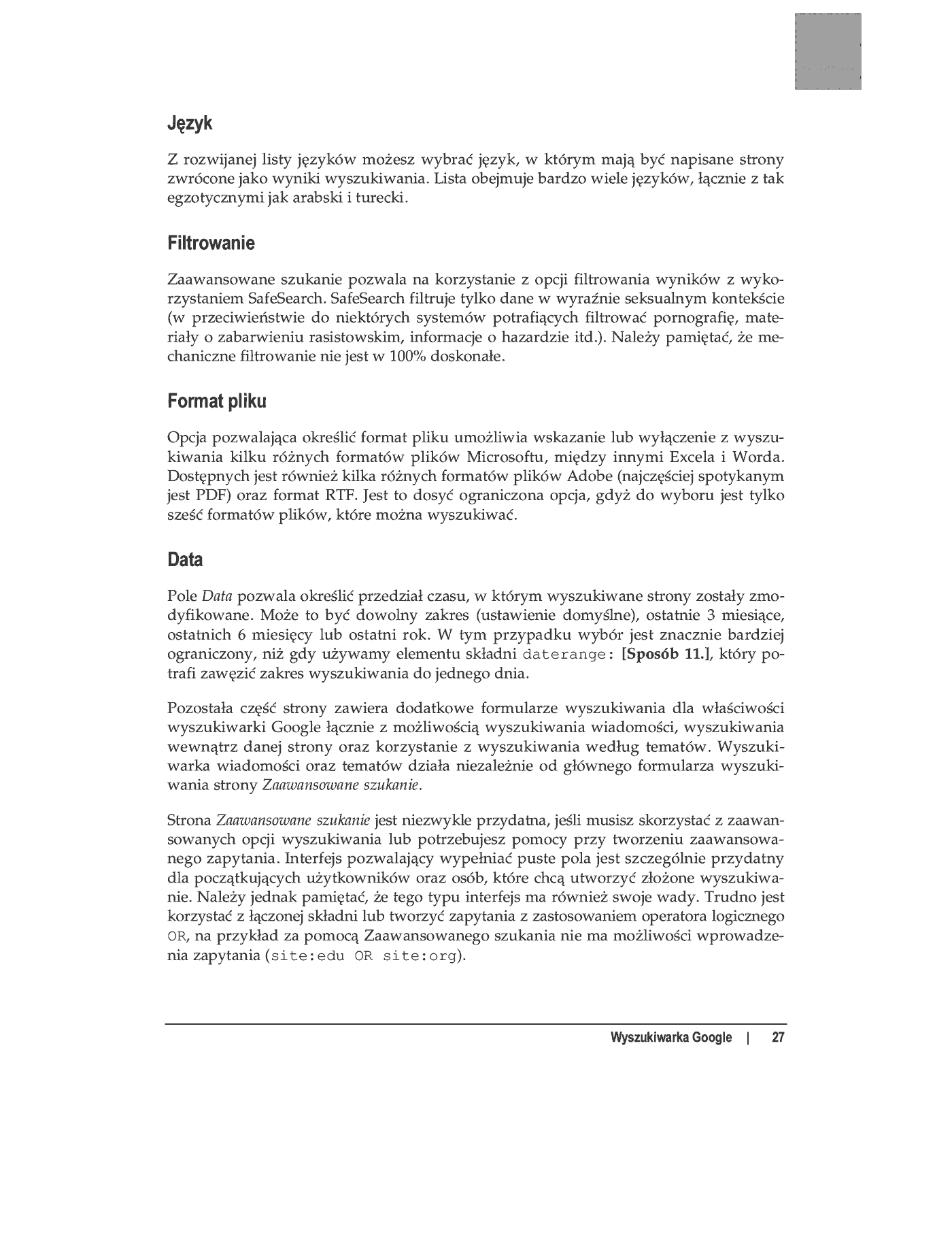 Fragment „100 sposobów na Google” — strona 14 z 77