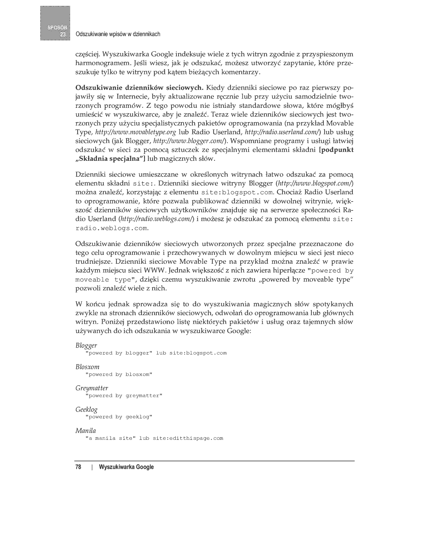 Fragment „100 sposobów na Google” — strona 65 z 77