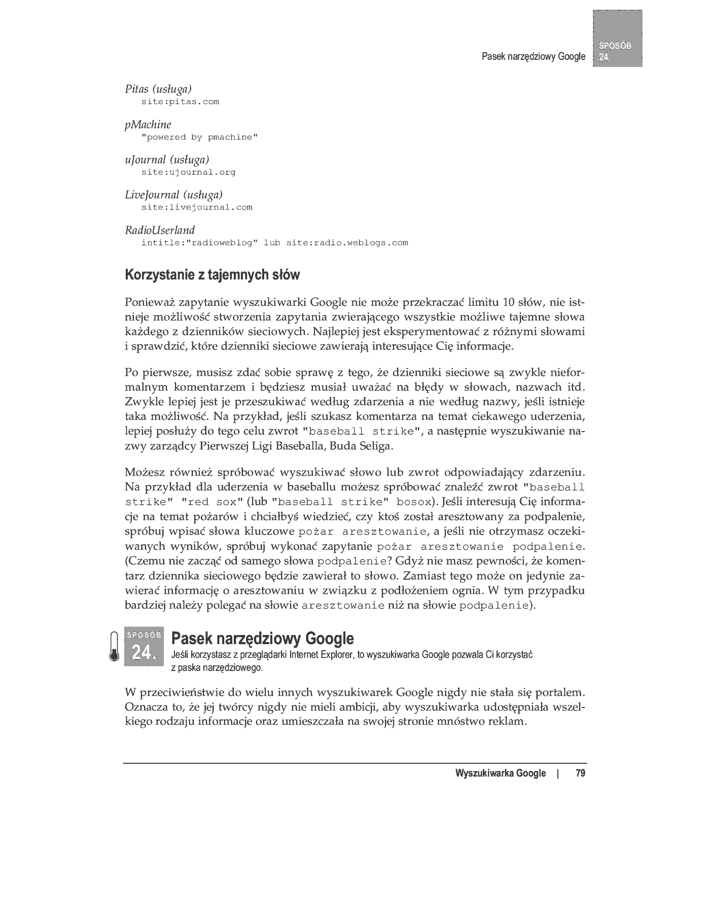 Fragment „100 sposobów na Google” — strona 66 z 77