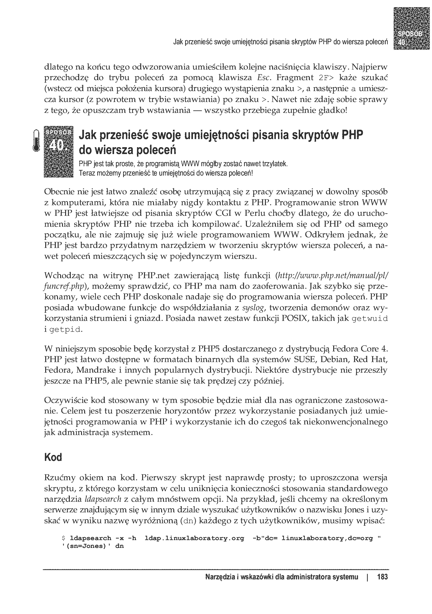 Fragment „100 sposobów na Linux Server. Wskazówki i narzędzia dotyczące integracji, monitorowania i rozwiązywania problemów” — strona 36 z 54
