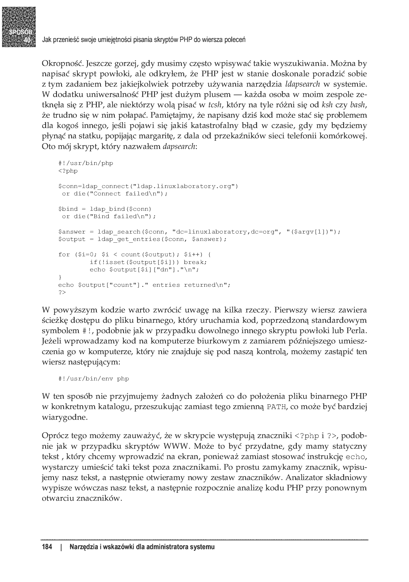 Fragment „100 sposobów na Linux Server. Wskazówki i narzędzia dotyczące integracji, monitorowania i rozwiązywania problemów” — strona 37 z 54