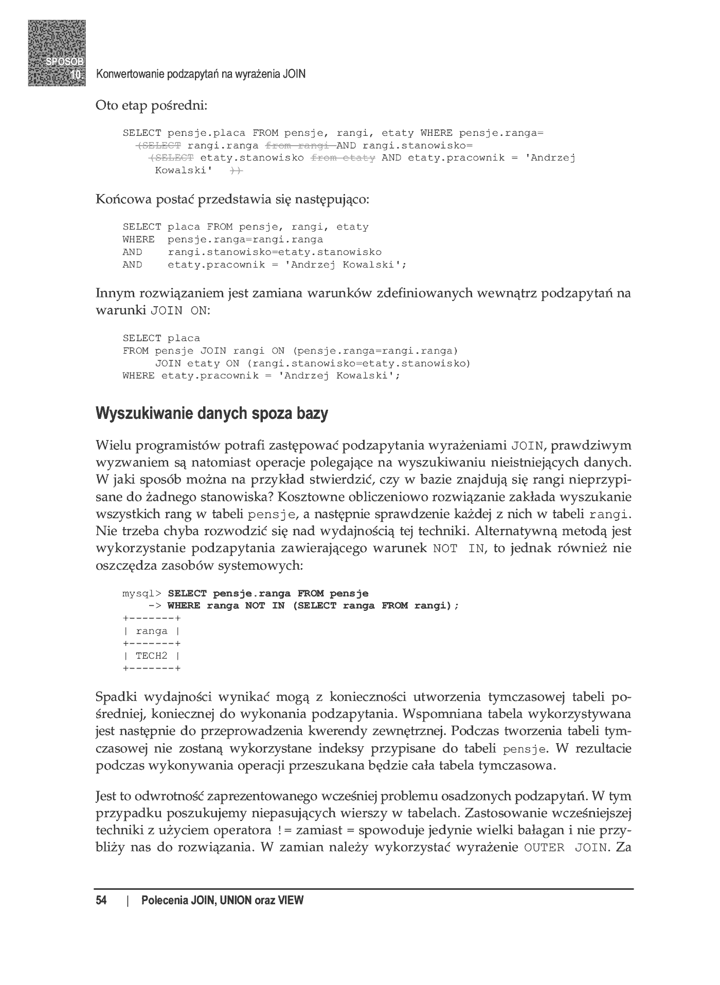 Fragment „100 sposobów na SQL” — strona 15 z 24