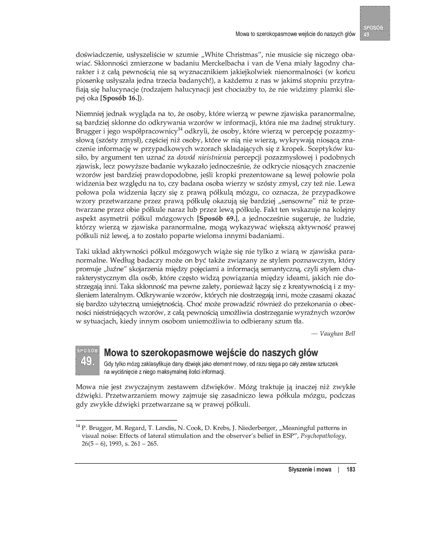 Fragment „100 sposobów na zgłębienie tajemnic umysłu” — strona 18 z 32