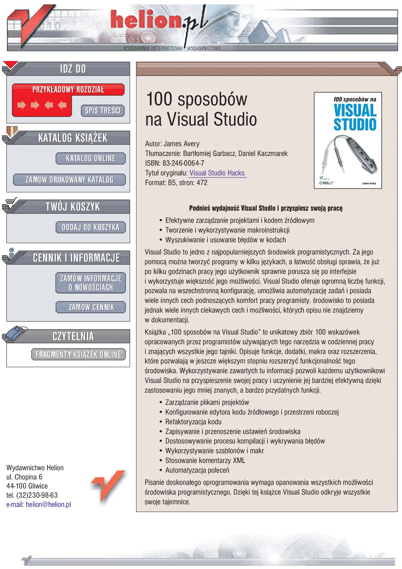 Fragment „100 sposobów na Visual Studio” — strona 1 z 46