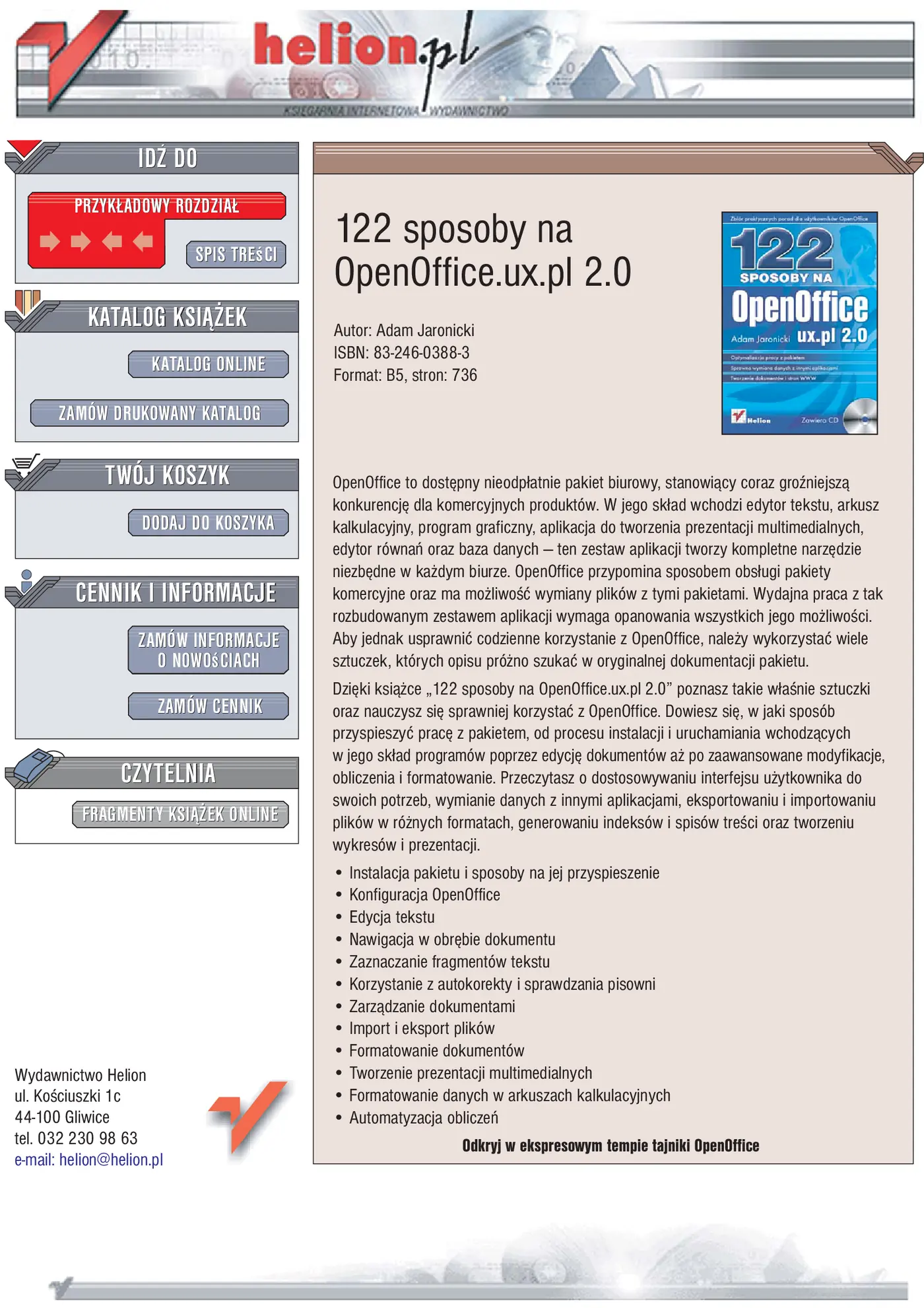 Fragment „122 sposoby na OpenOffice.ux.pl 2.0” — strona 1 z 36