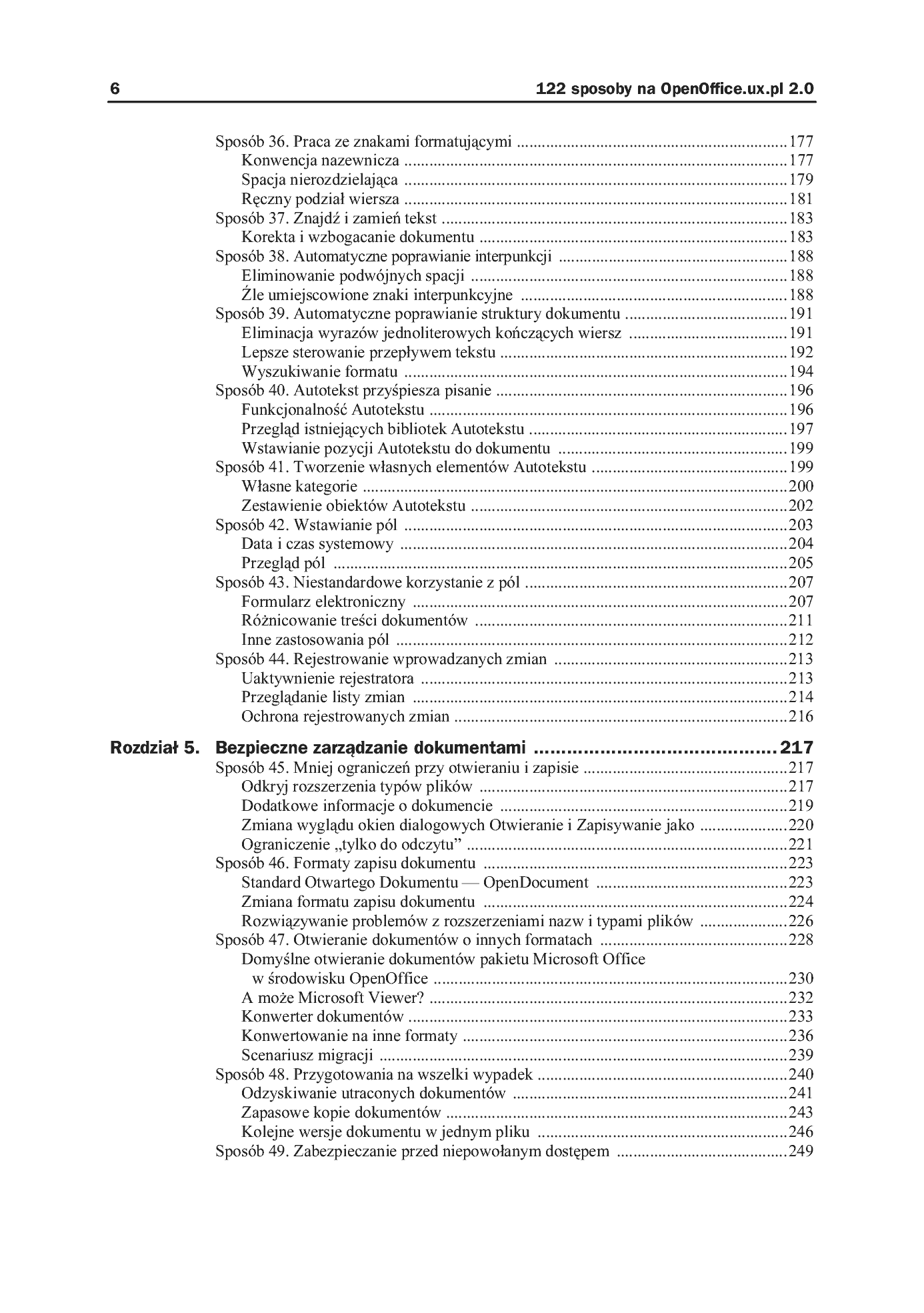 Fragment „122 sposoby na OpenOffice.ux.pl 2.0” — strona 5 z 36