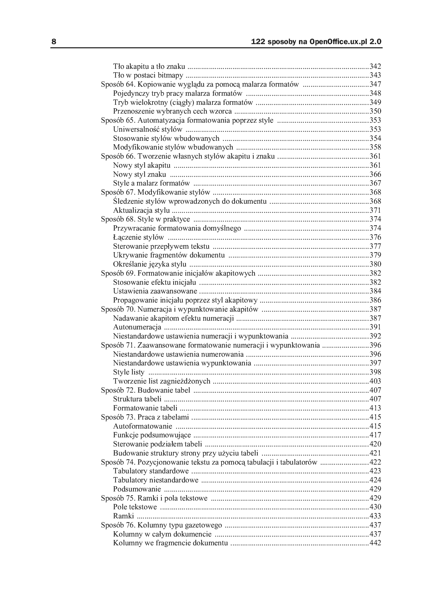 Fragment „122 sposoby na OpenOffice.ux.pl 2.0” — strona 7 z 36