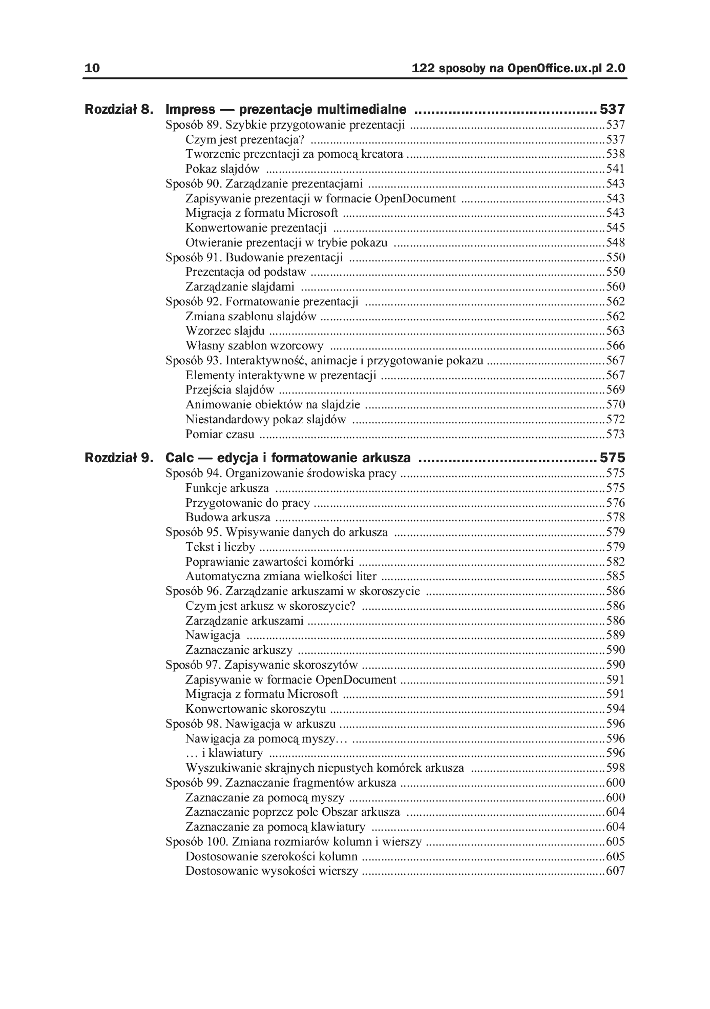 Fragment „122 sposoby na OpenOffice.ux.pl 2.0” — strona 9 z 36