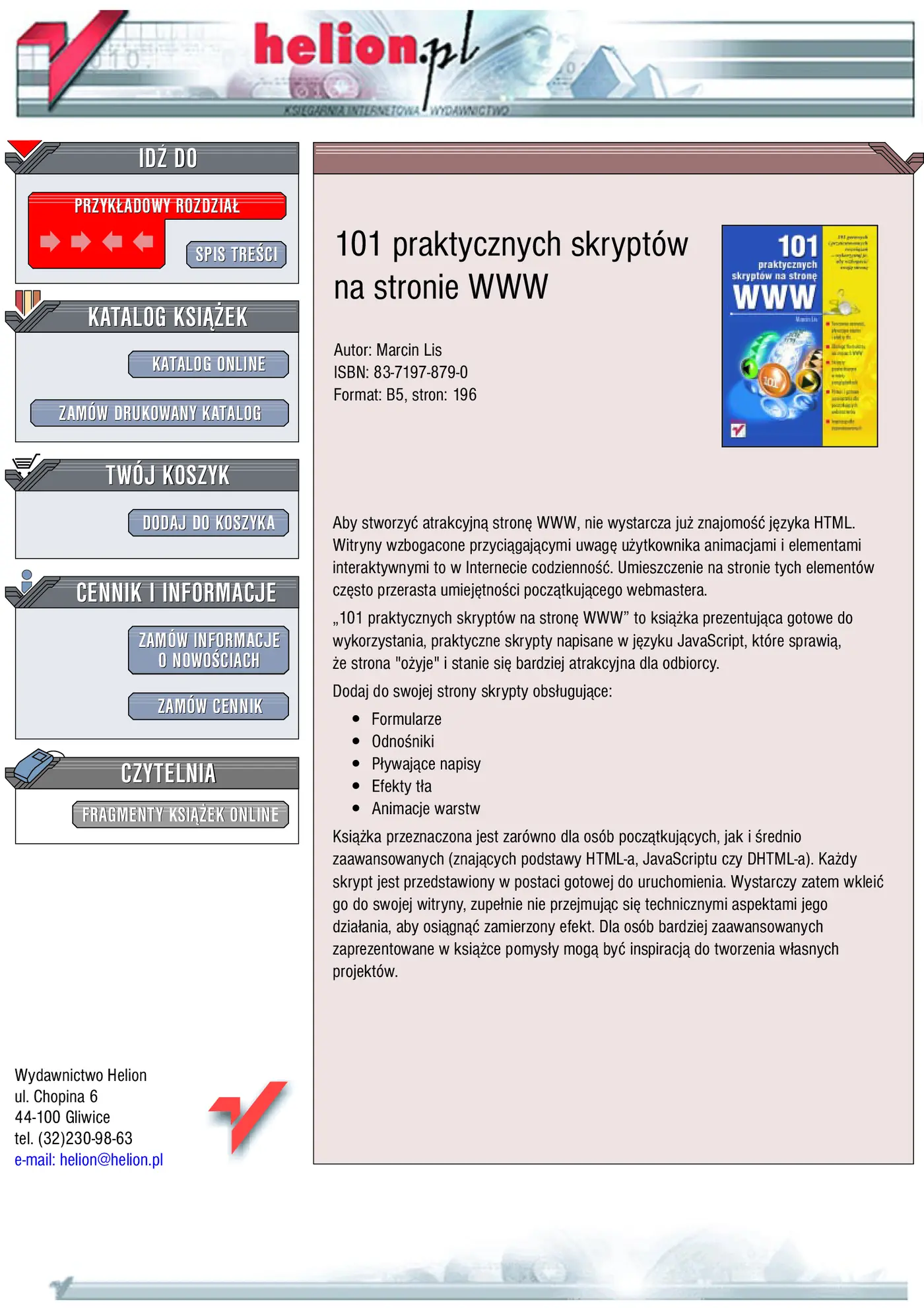 Fragment „101 praktycznych skryptów na stronę WWW” — strona 1 z 42