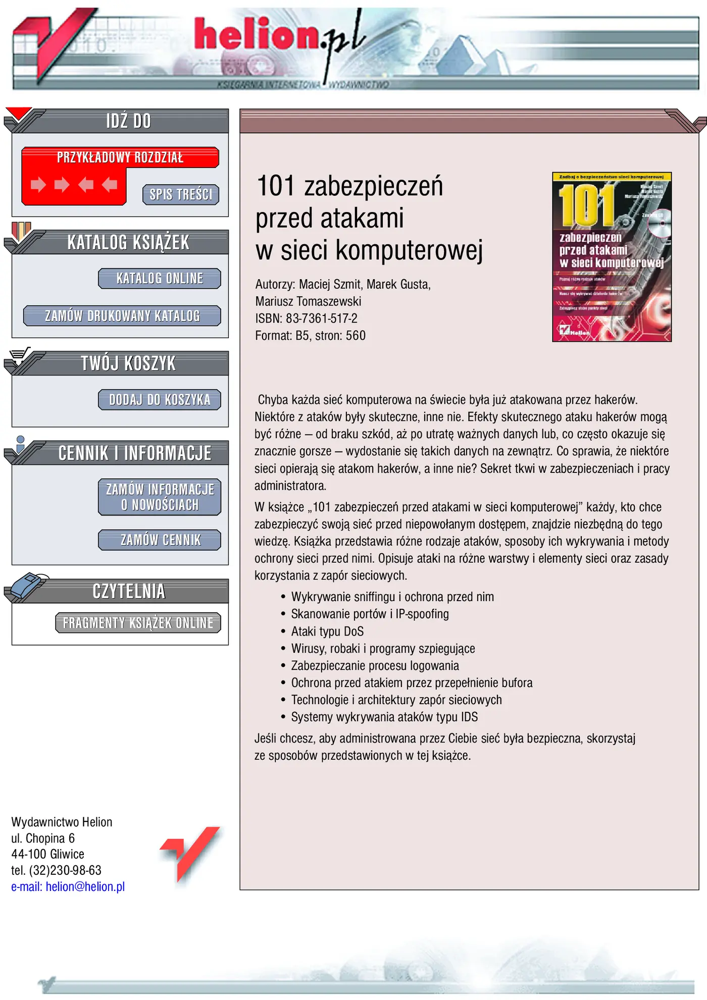 Fragment „101 zabezpieczeń przed atakami w sieci komputerowej” — strona 1 z 18
