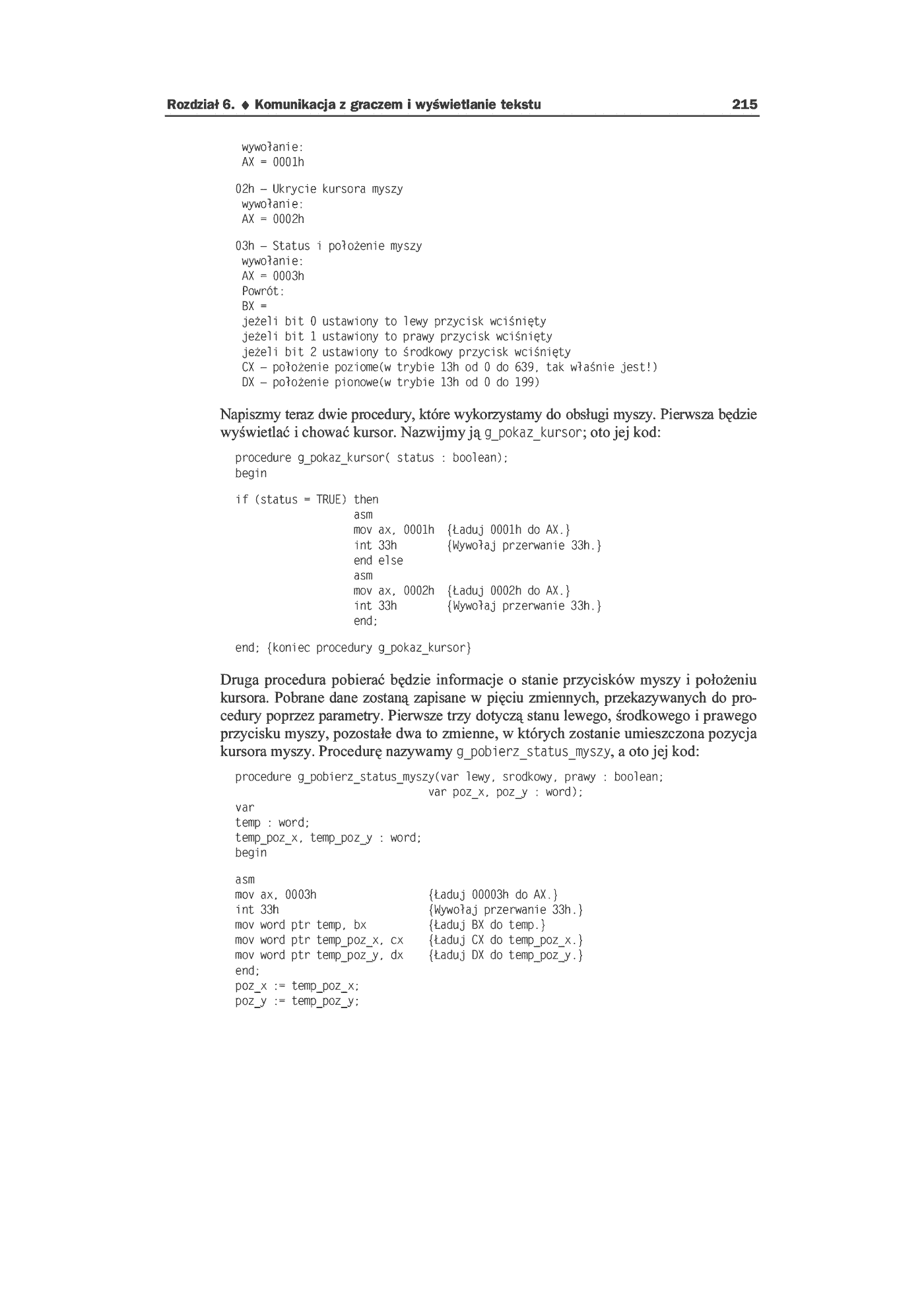 Fragment „Tworzenie gier 2D i 3D w języku Turbo Pascal” — strona 13 z 21
