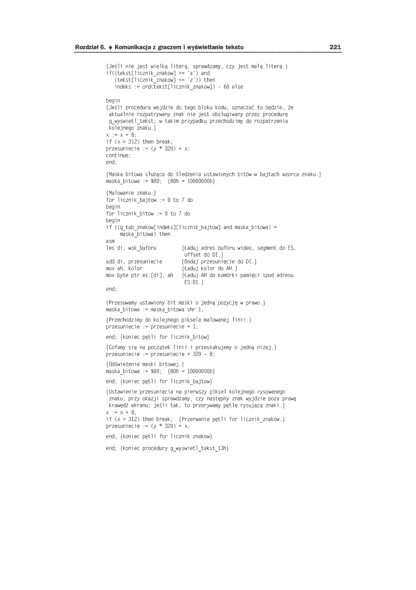 Fragment „Tworzenie gier 2D i 3D w języku Turbo Pascal” — strona 19 z 21
