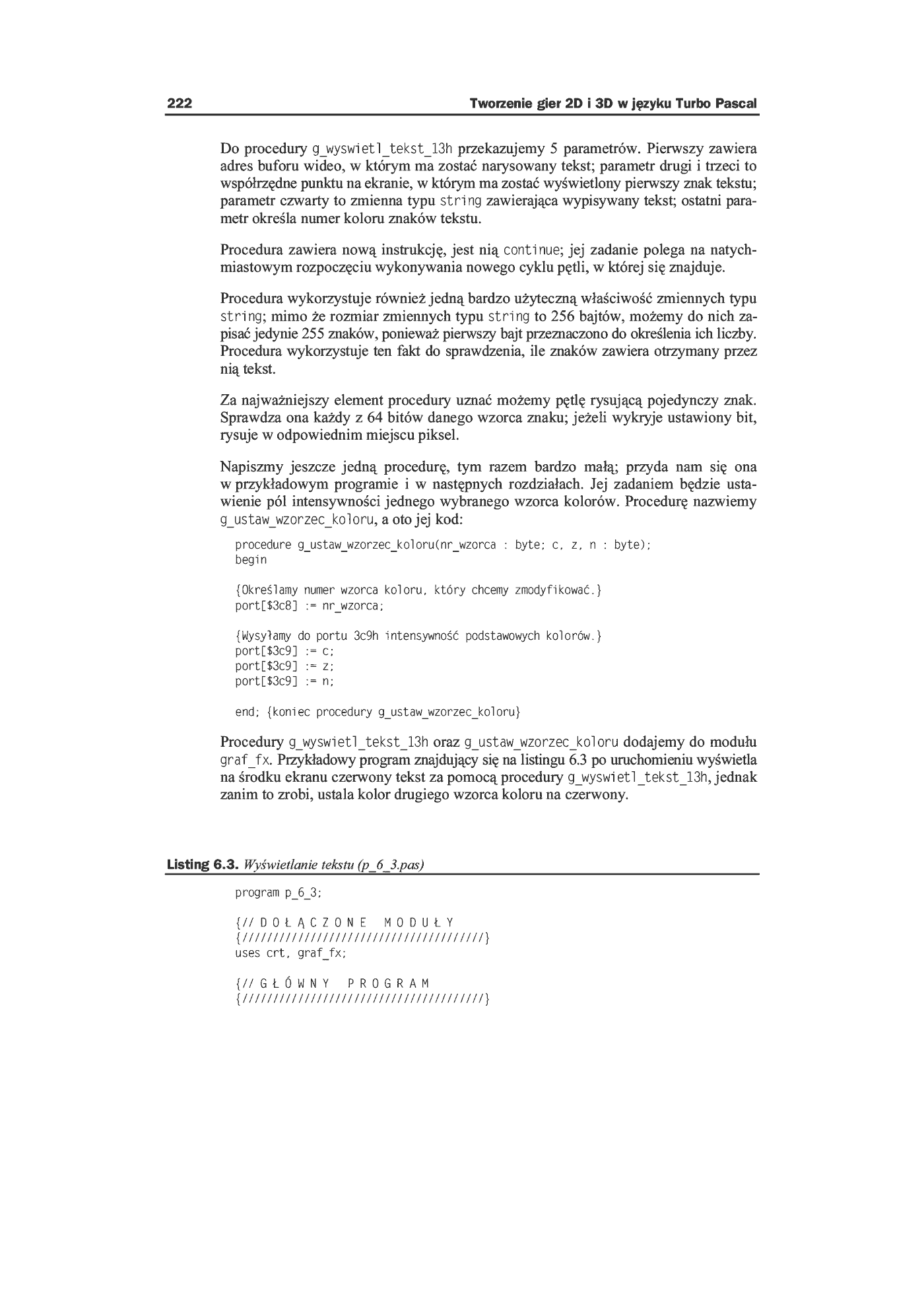 Fragment „Tworzenie gier 2D i 3D w języku Turbo Pascal” — strona 20 z 21