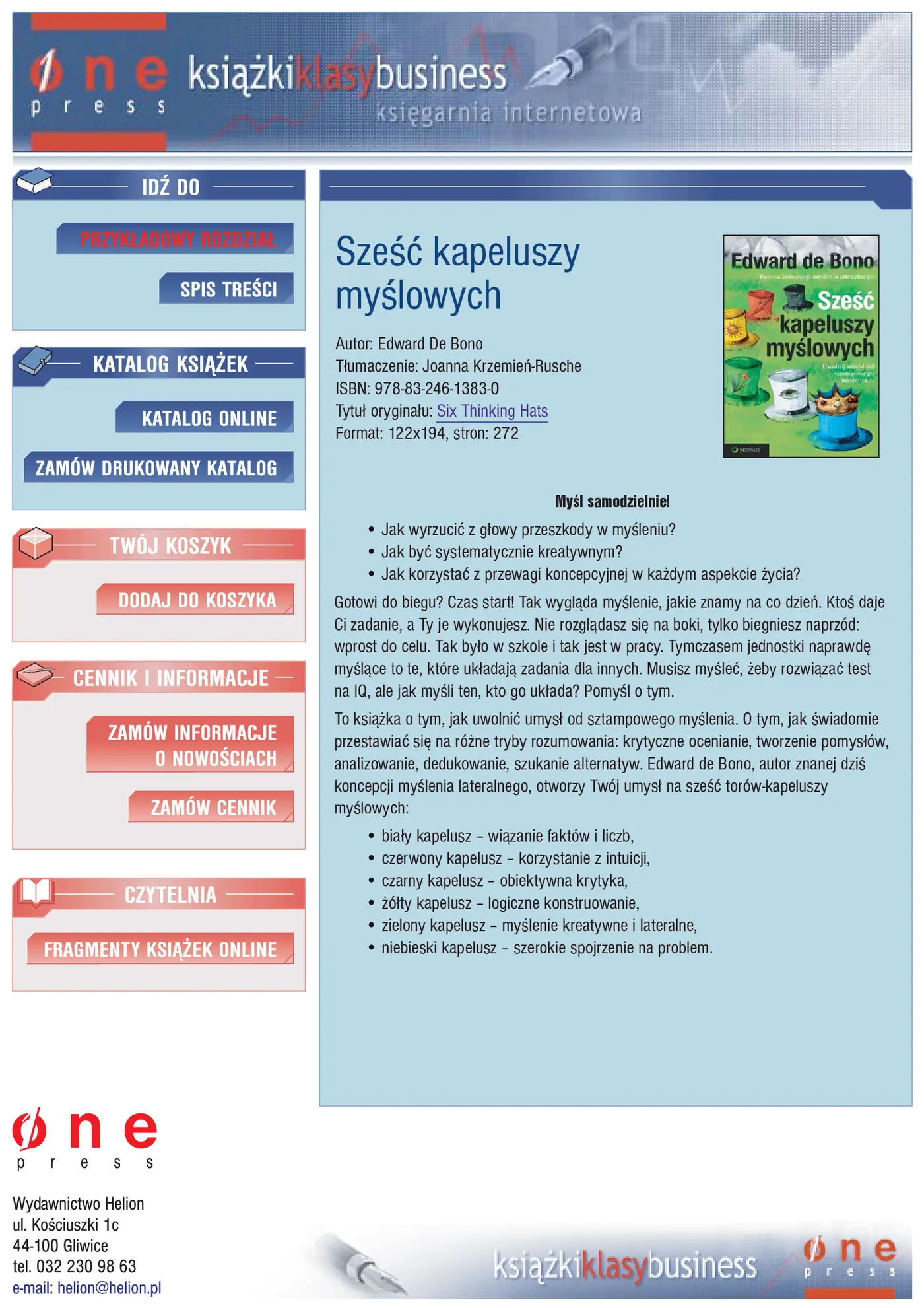 Fragment „Sześć myślowych kapeluszy” — strona 1 z 14
