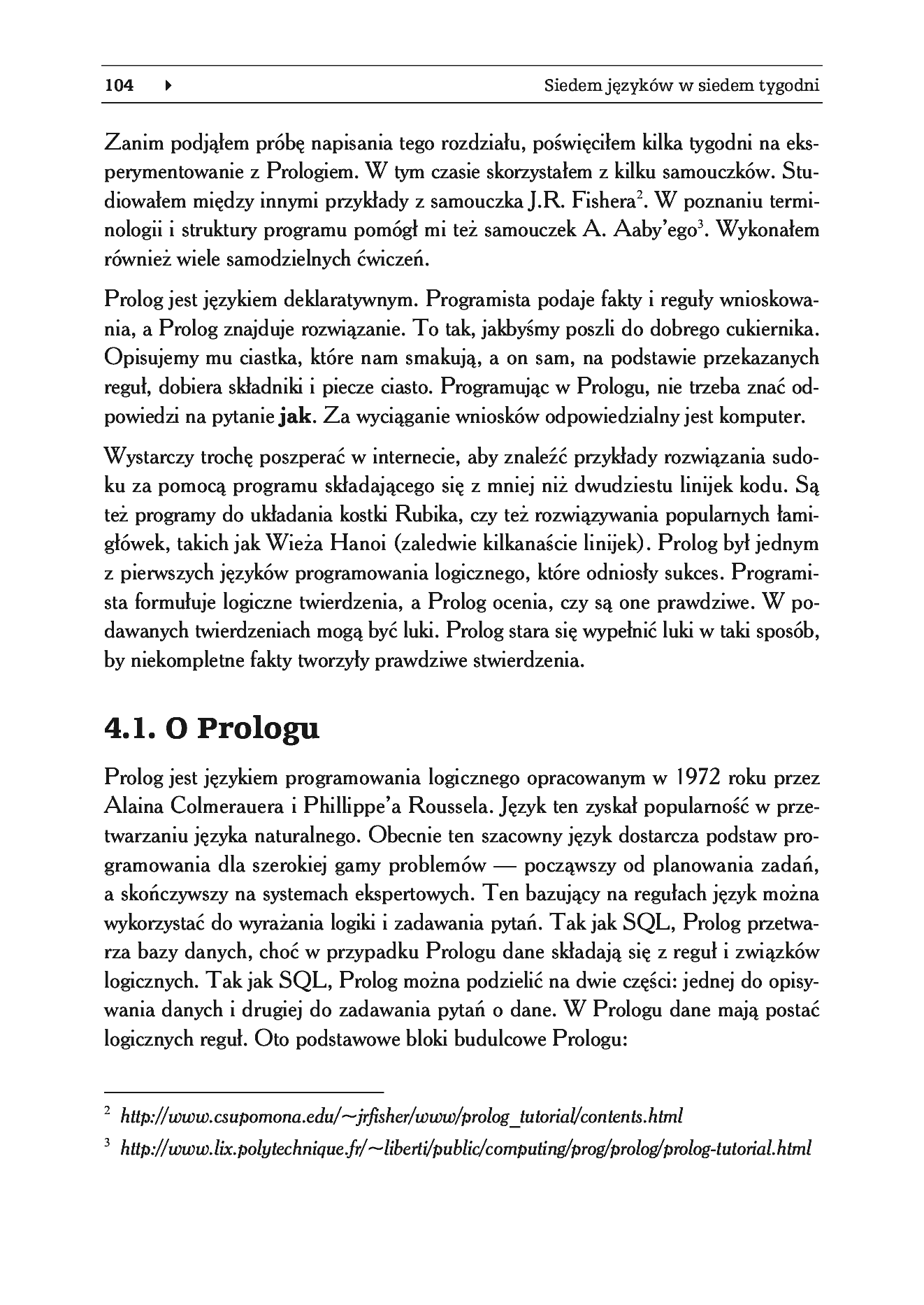 Fragment „Siedem języków w siedem tygodni. Praktyczny przewodnik nauki języków programowania” — strona 6 z 57