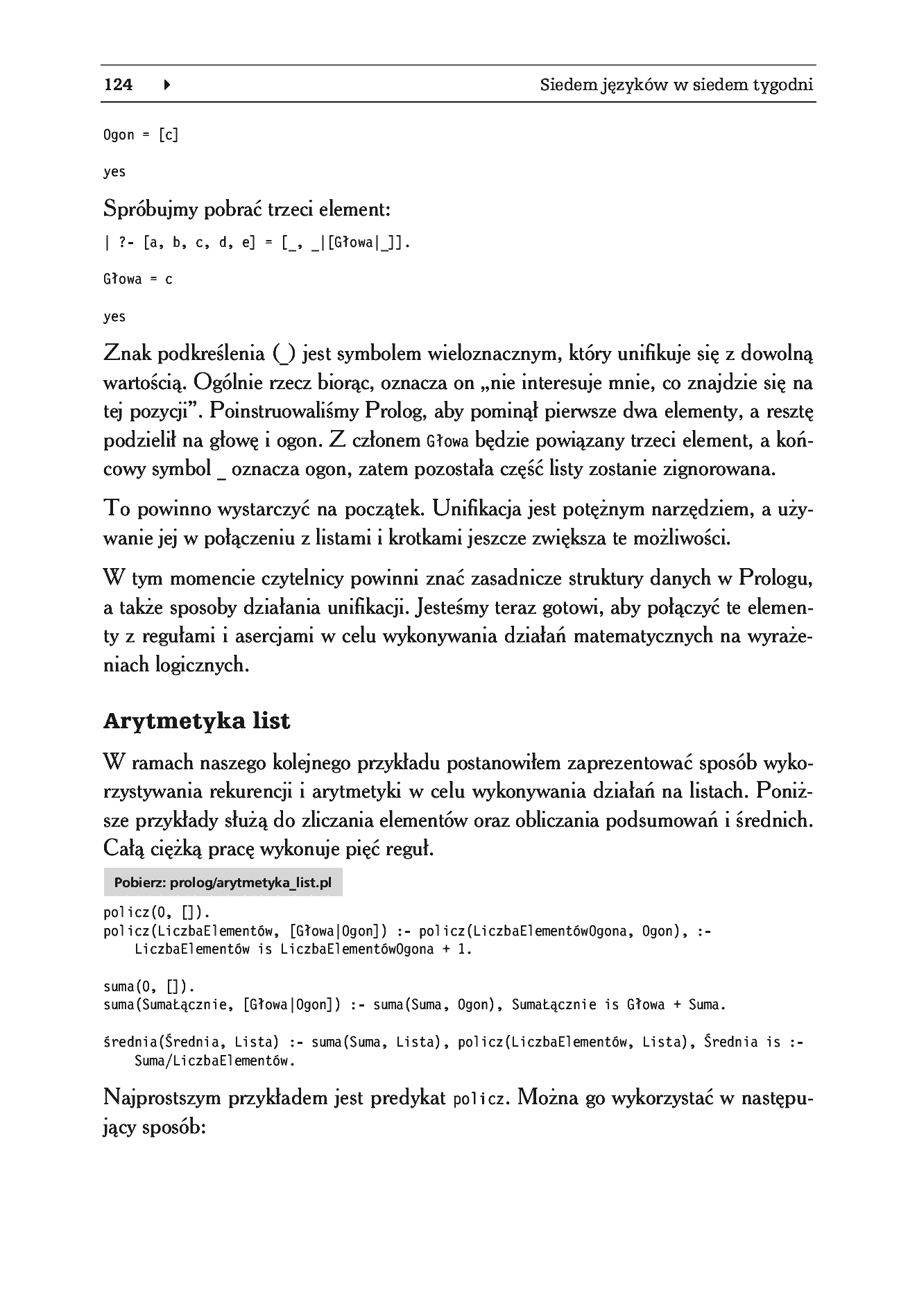 Fragment „Siedem języków w siedem tygodni. Praktyczny przewodnik nauki języków programowania” — strona 26 z 57