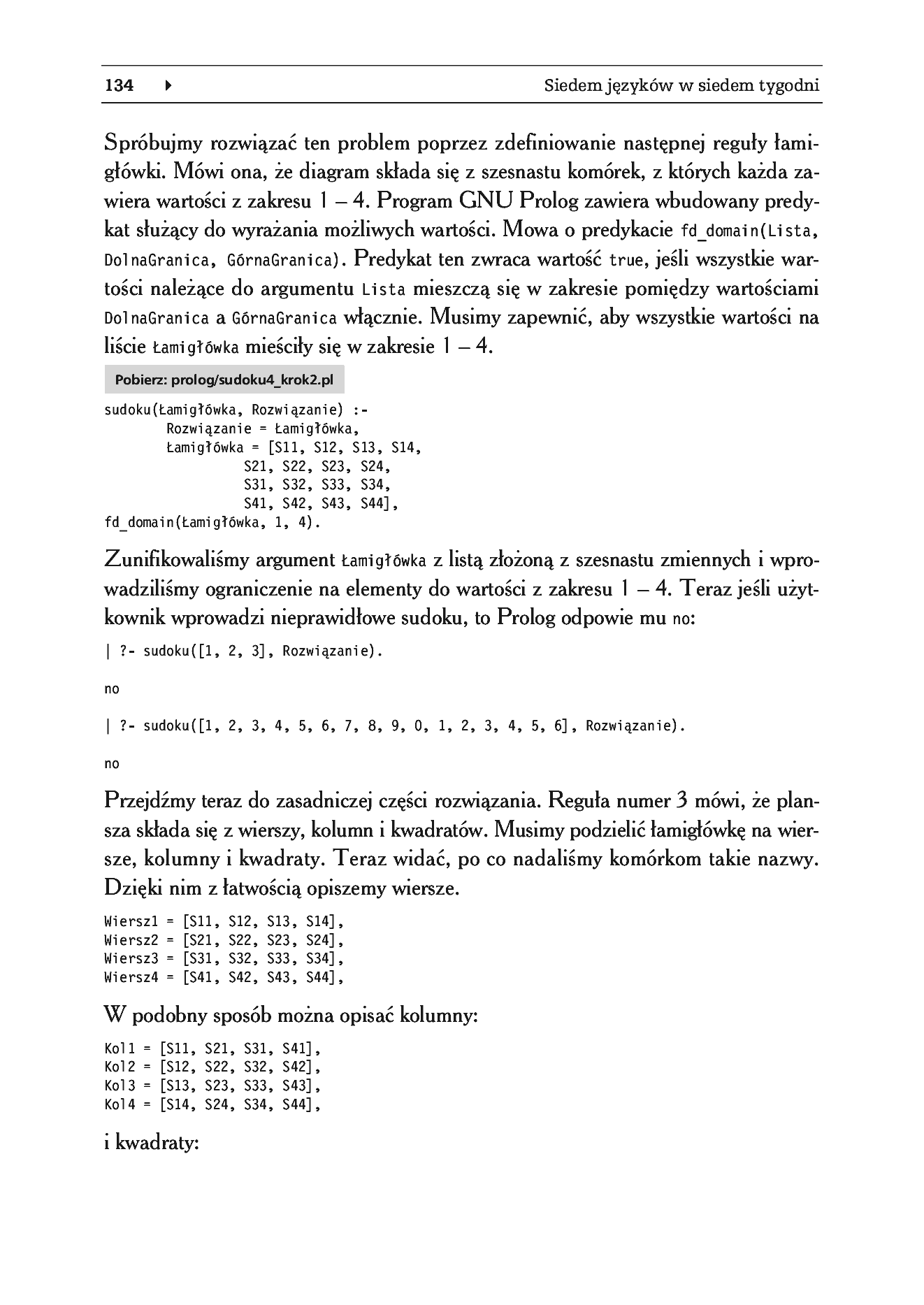 Fragment „Siedem języków w siedem tygodni. Praktyczny przewodnik nauki języków programowania” — strona 36 z 57