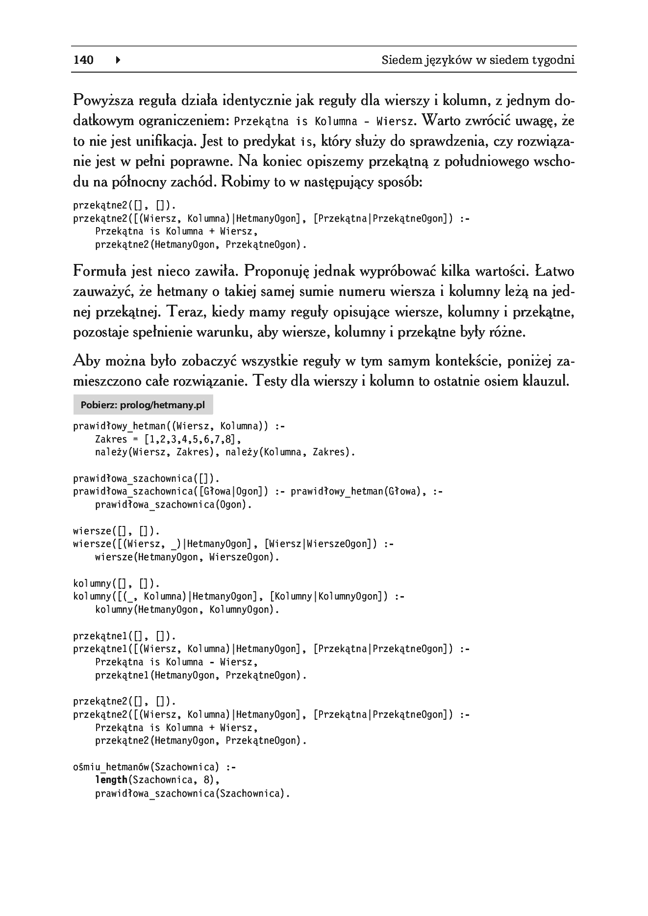 Fragment „Siedem języków w siedem tygodni. Praktyczny przewodnik nauki języków programowania” — strona 42 z 57
