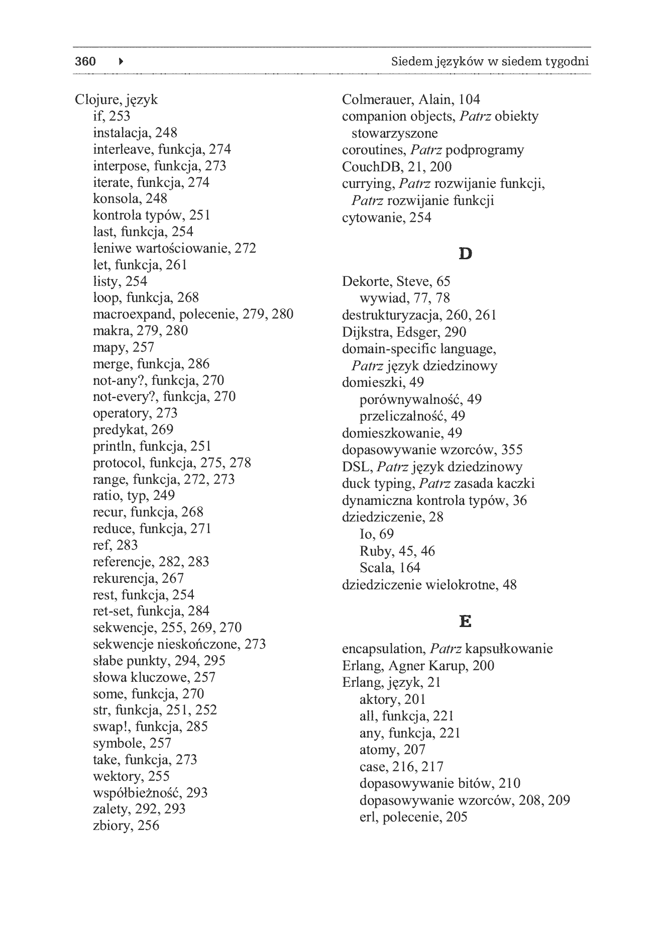 Fragment „Siedem języków w siedem tygodni. Praktyczny przewodnik nauki języków programowania” — strona 50 z 57