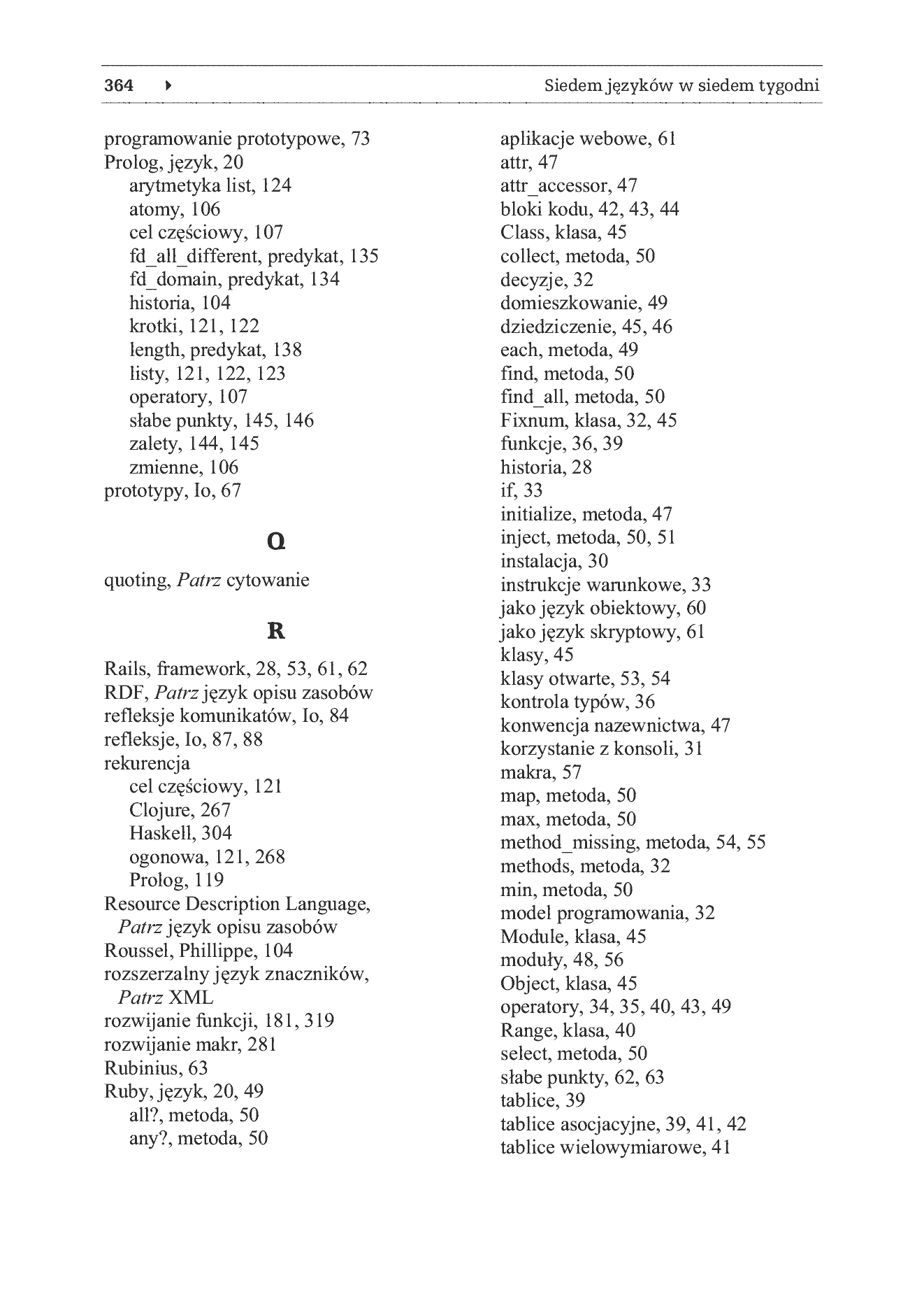 Fragment „Siedem języków w siedem tygodni. Praktyczny przewodnik nauki języków programowania” — strona 54 z 57
