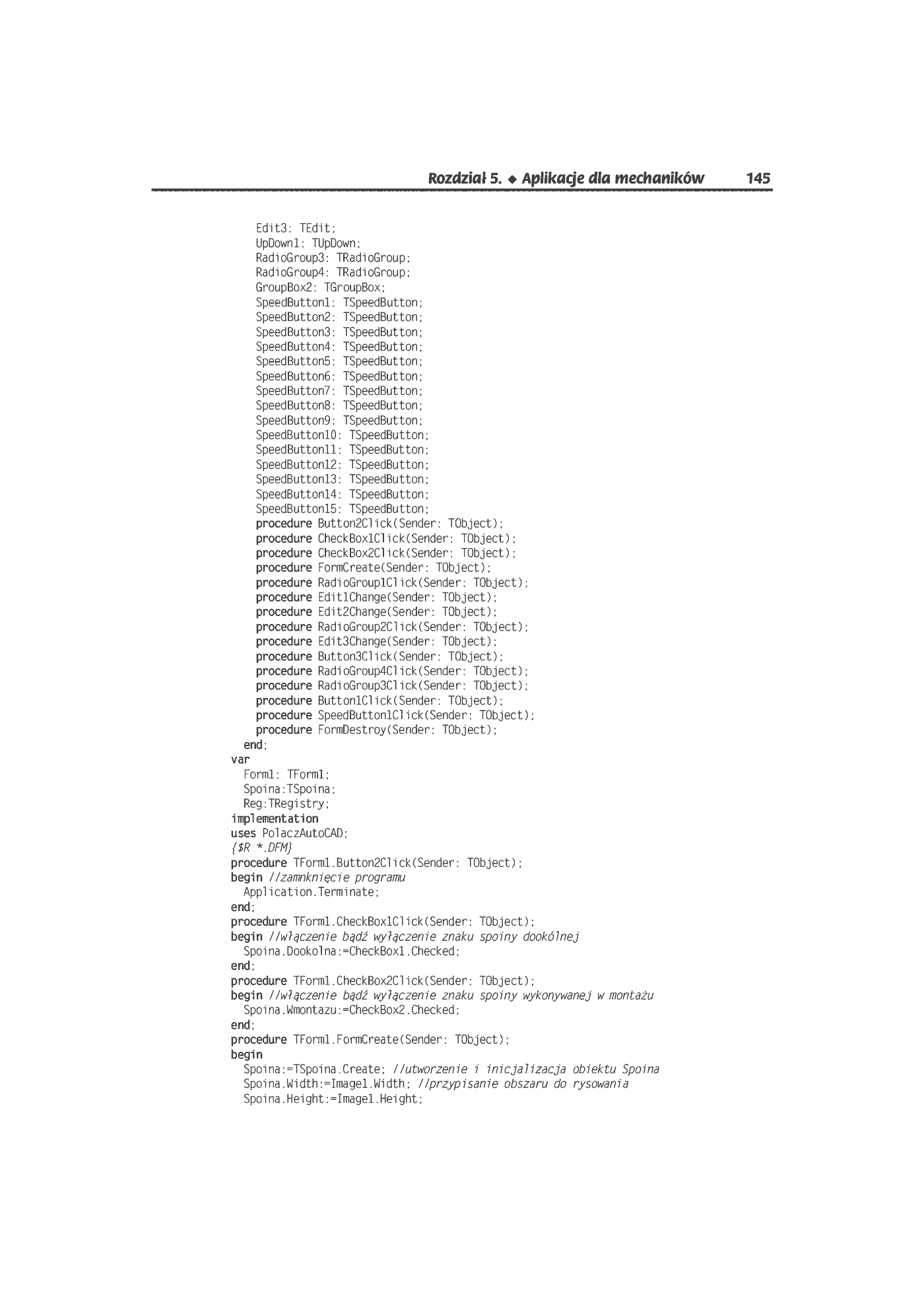 Fragment „AutoCAD. Automatyzacja zadań grafiki za pomocą Delphi” — strona 10 z 44