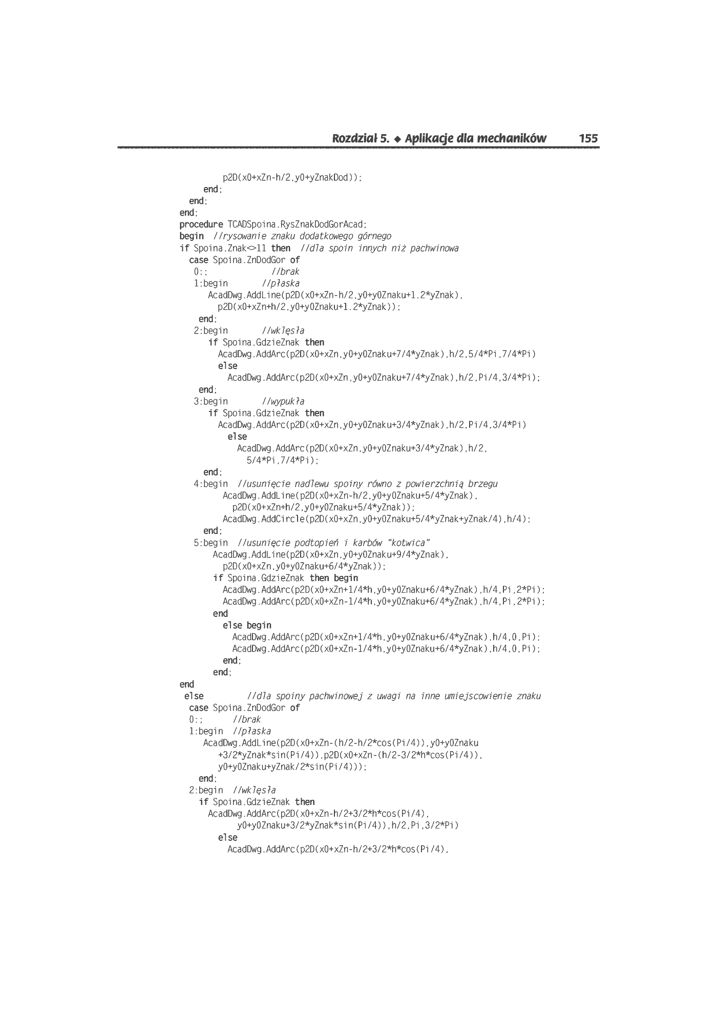 Fragment „AutoCAD. Automatyzacja zadań grafiki za pomocą Delphi” — strona 20 z 44