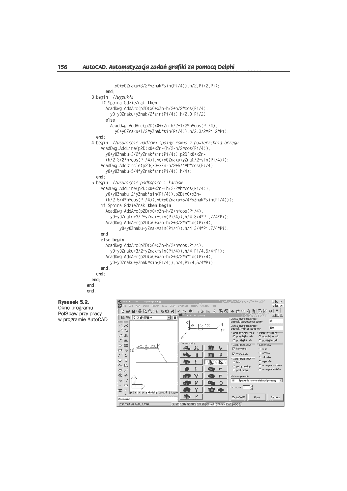 Fragment „AutoCAD. Automatyzacja zadań grafiki za pomocą Delphi” — strona 21 z 44