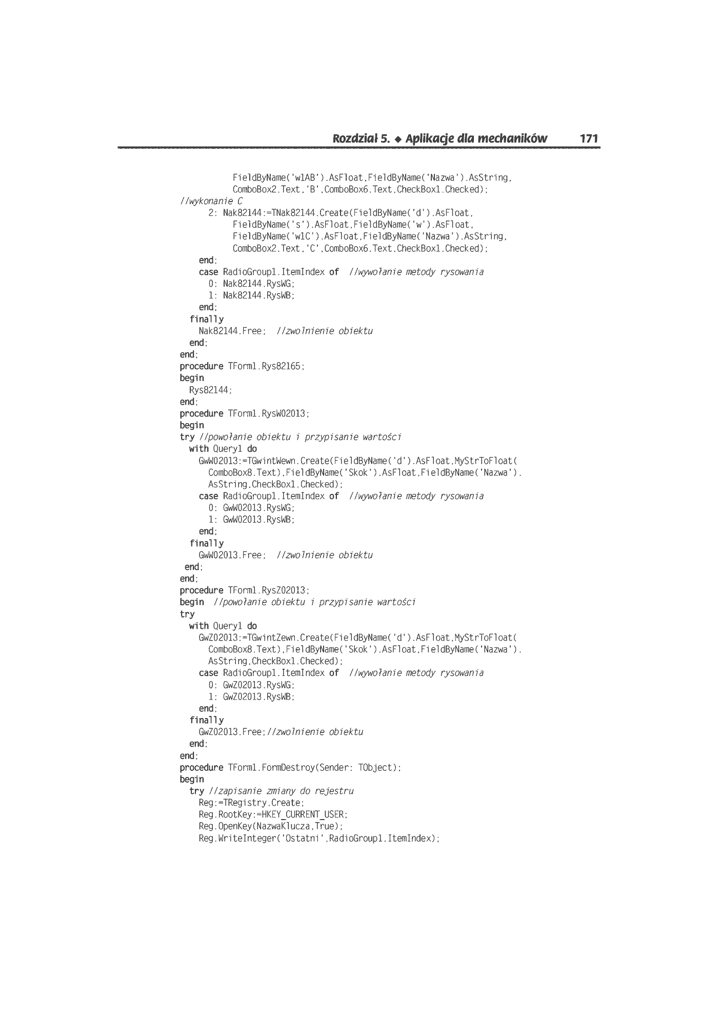 Fragment „AutoCAD. Automatyzacja zadań grafiki za pomocą Delphi” — strona 36 z 44