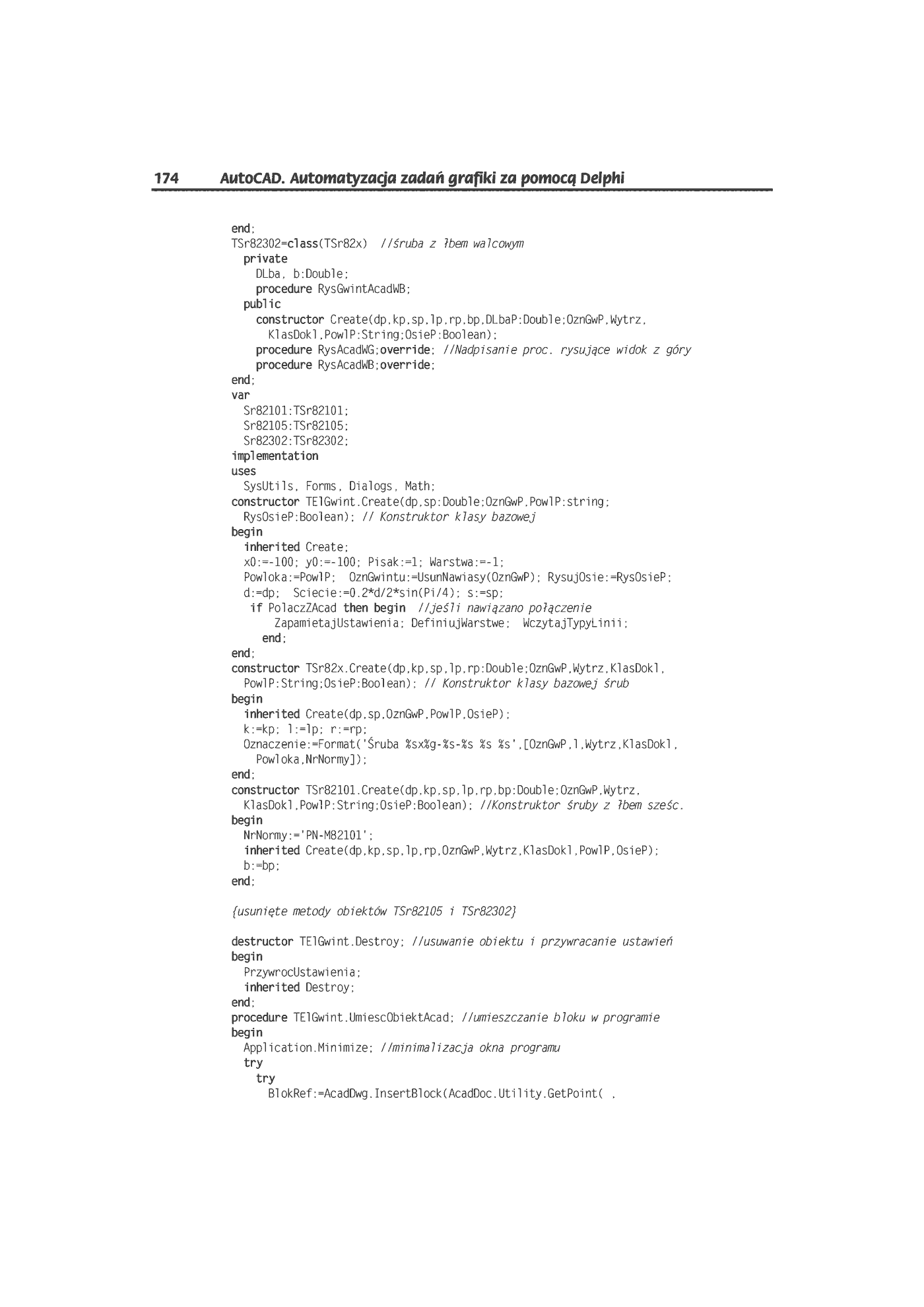 Fragment „AutoCAD. Automatyzacja zadań grafiki za pomocą Delphi” — strona 39 z 44