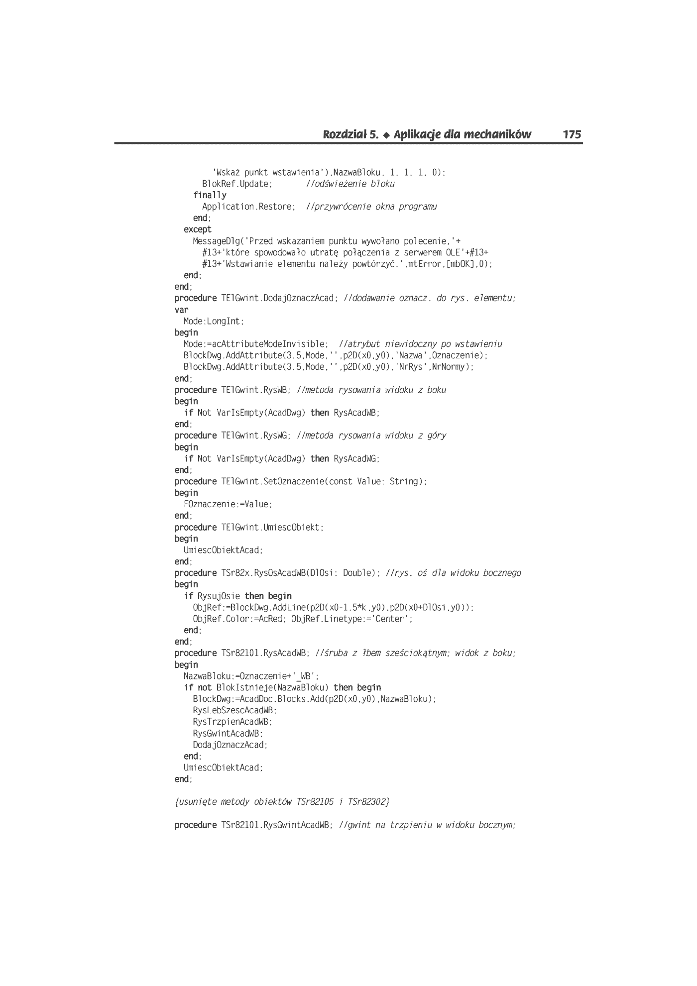 Fragment „AutoCAD. Automatyzacja zadań grafiki za pomocą Delphi” — strona 40 z 44