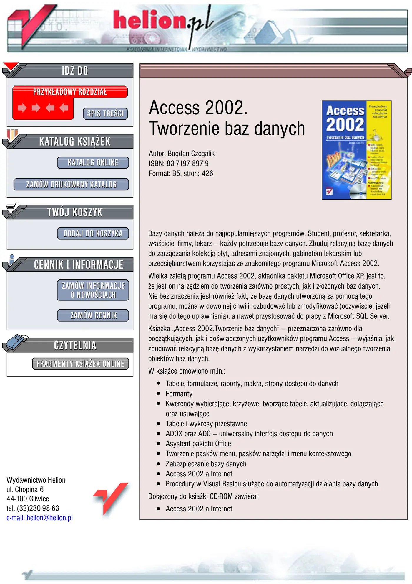 Fragment „Access 2002. Tworzenie baz danych” — strona 1 z 19