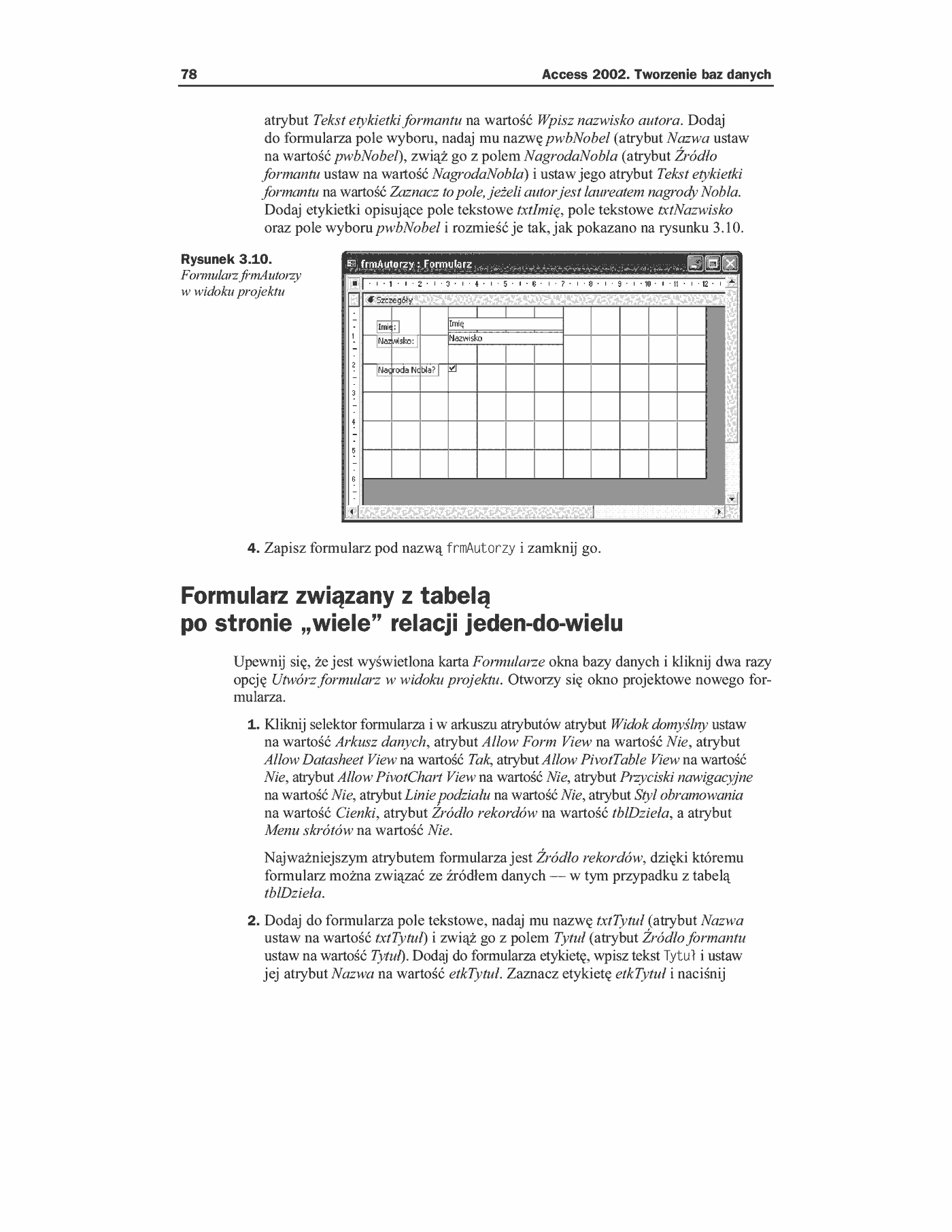 Fragment „Access 2002. Tworzenie baz danych” — strona 14 z 19