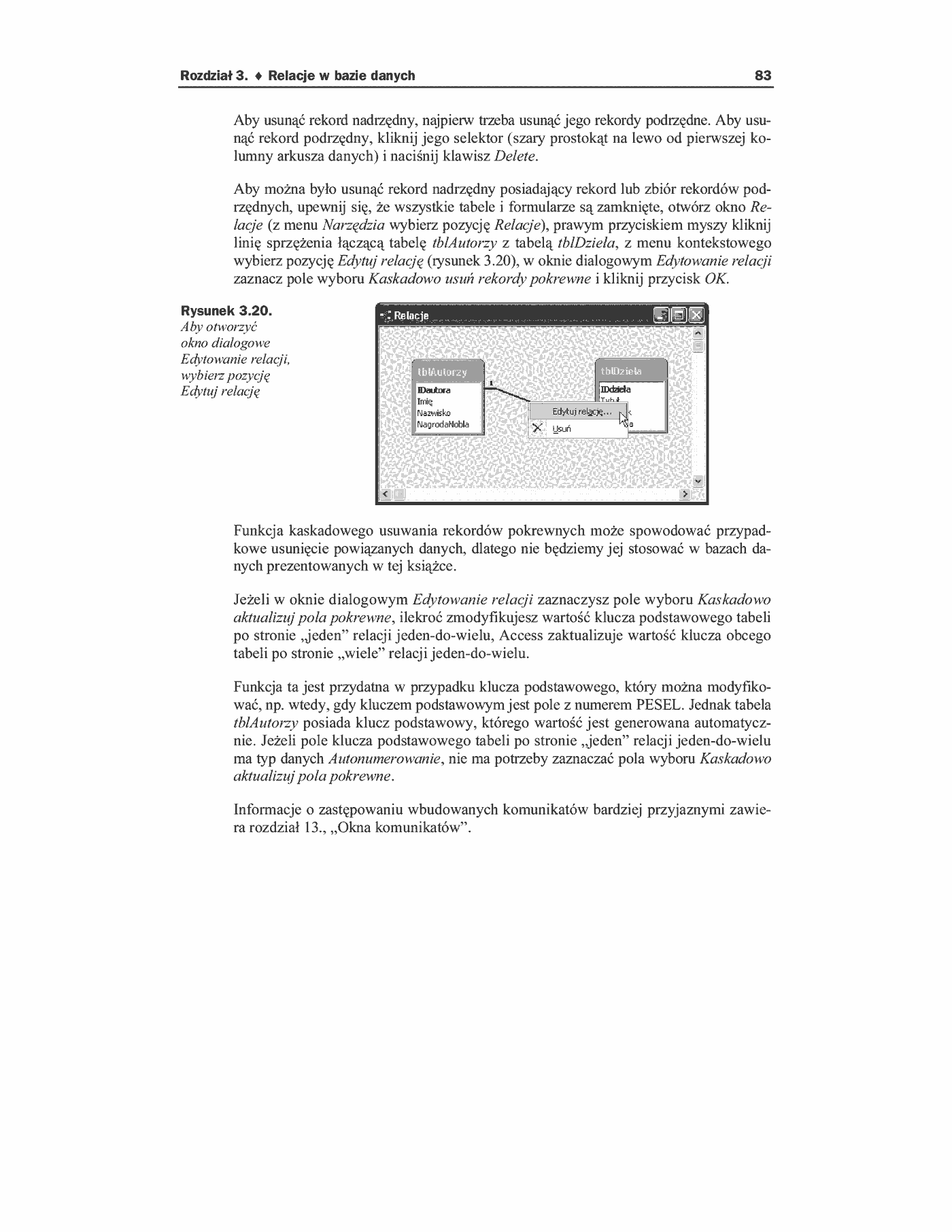 Fragment „Access 2002. Tworzenie baz danych” — strona 19 z 19