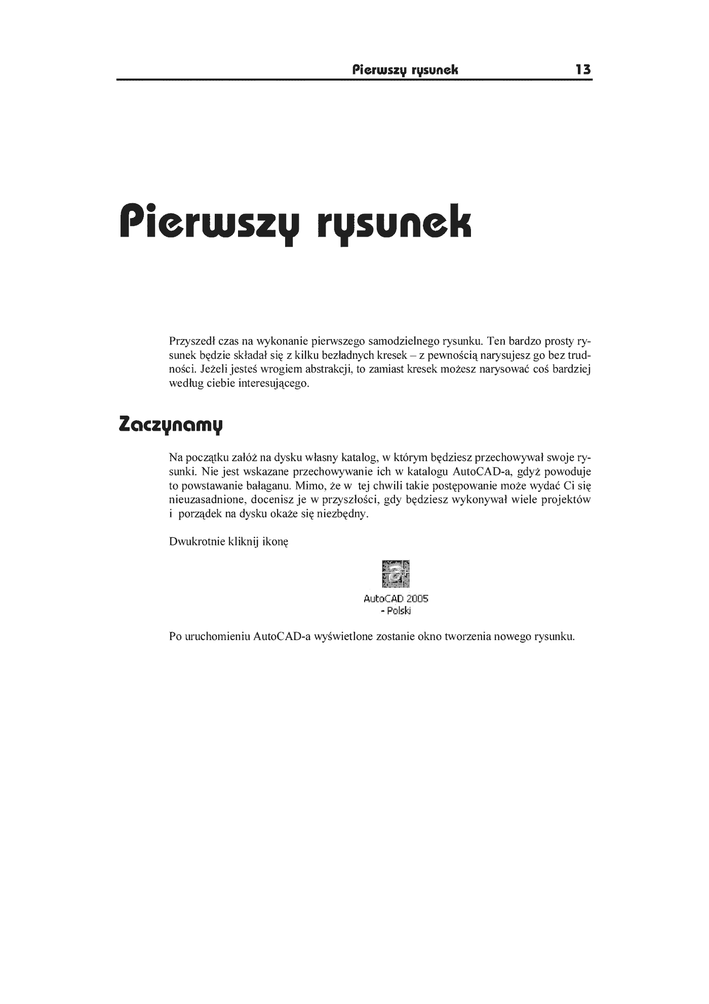 Fragment „AutoCAD 2005 PL. Pierwsze kroki” — strona 4 z 10